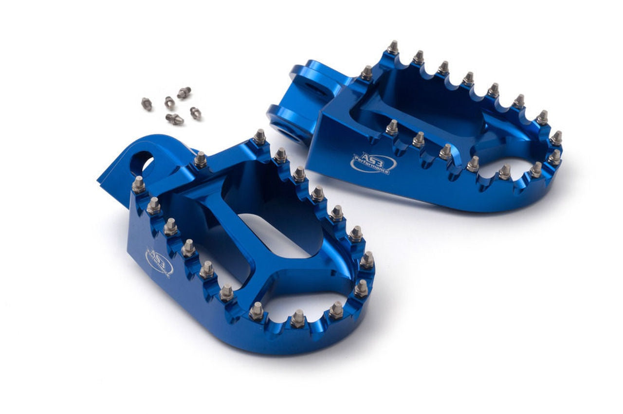 AS3 Racing Blue Wide Foot Pegs for 2008 - 2022 Sherco SE/SE - F 125/250/300/450/500/510