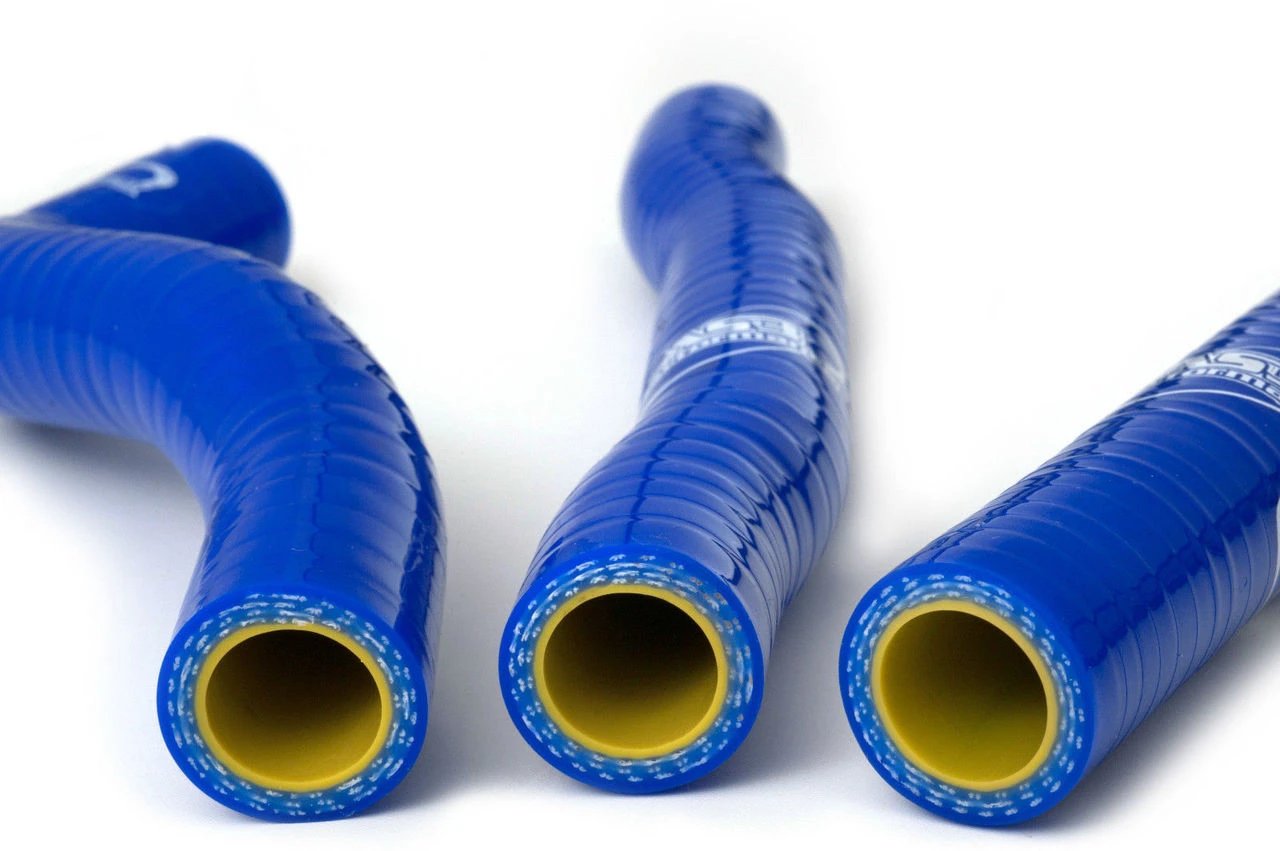 HUSQVARNA FC 250 and FC 350 2016 - 2018 High - Performance AS3 Branded Blue Silicone Radiator Hoses for Off - Road Motorcycles