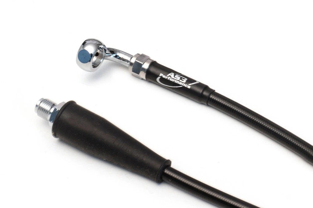 High - Performance Venhill AS3 Braided Black Clutch Line Hose for KTM 105, 125, 200, 250, 400, 450, 520, 525 SX and EXC Models