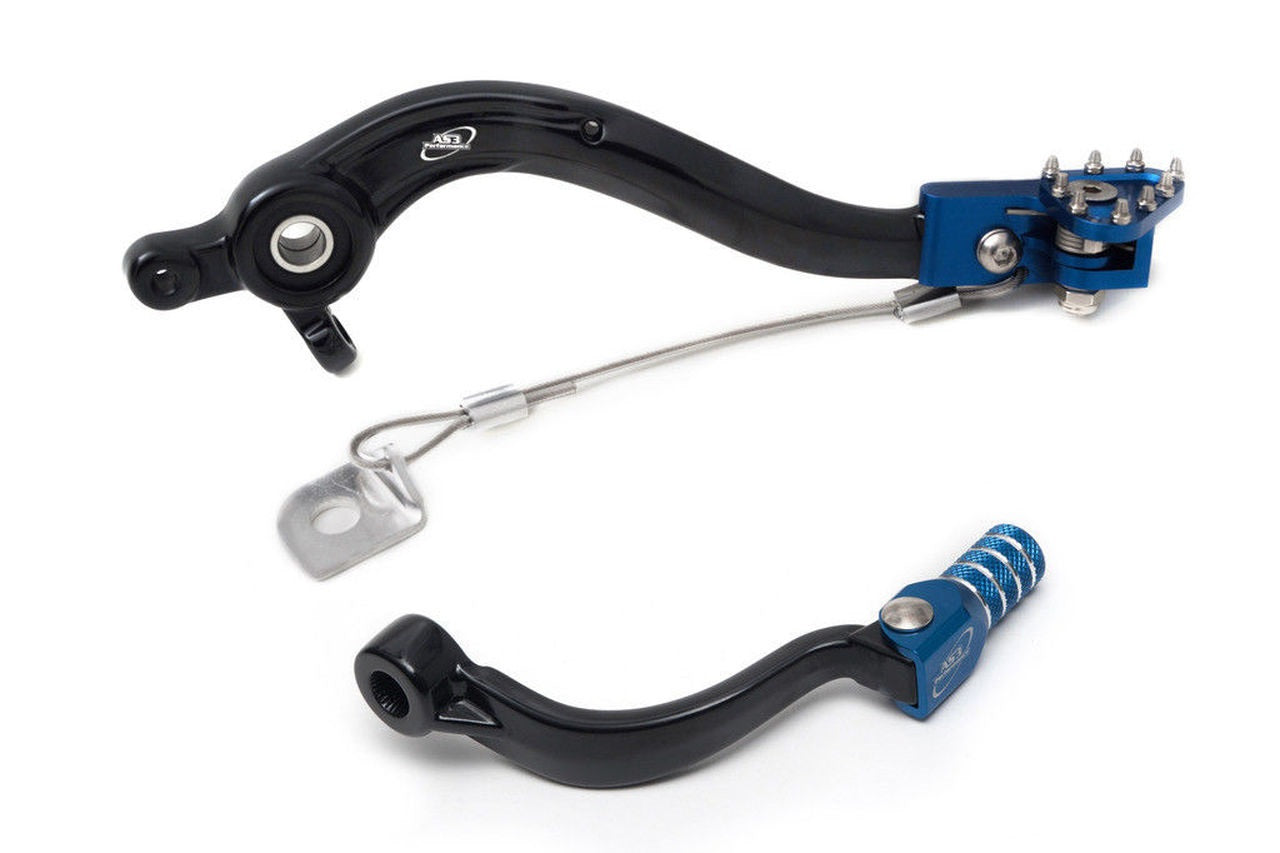 AS3 Performance Forged Aluminium Gear Lever and Rear Brake Pedal Combo Set for 2017 - 2022 Husqvarna TC 125, 2017 - 2018 Husqvarna TX 125, and 2017 Husqvarna TE 150 Motorcycles