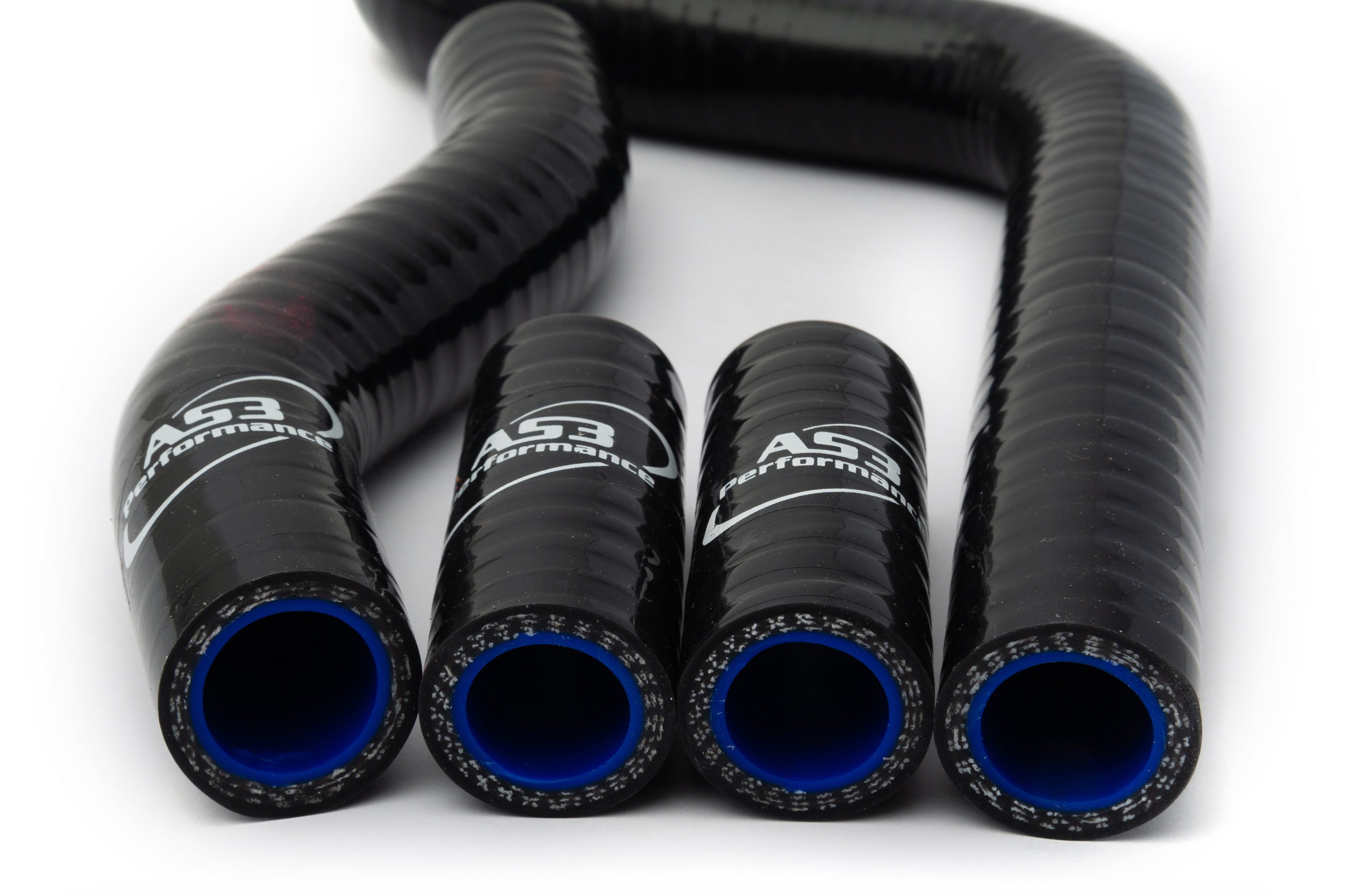 High - Performance AS3 Silicone Radiator Hoses (Thermostat Bypass Kit) in Black for 2013 - 2014 HUSABERG TE 250 and TE 300 Motorcycles