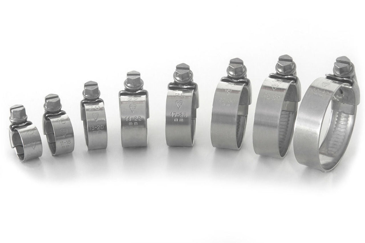 HUSABERG TE 125 2011-2012 THERMOSTAT BYPASS STAINLESS STEEL RADIATOR HOSE CLIPS KIT