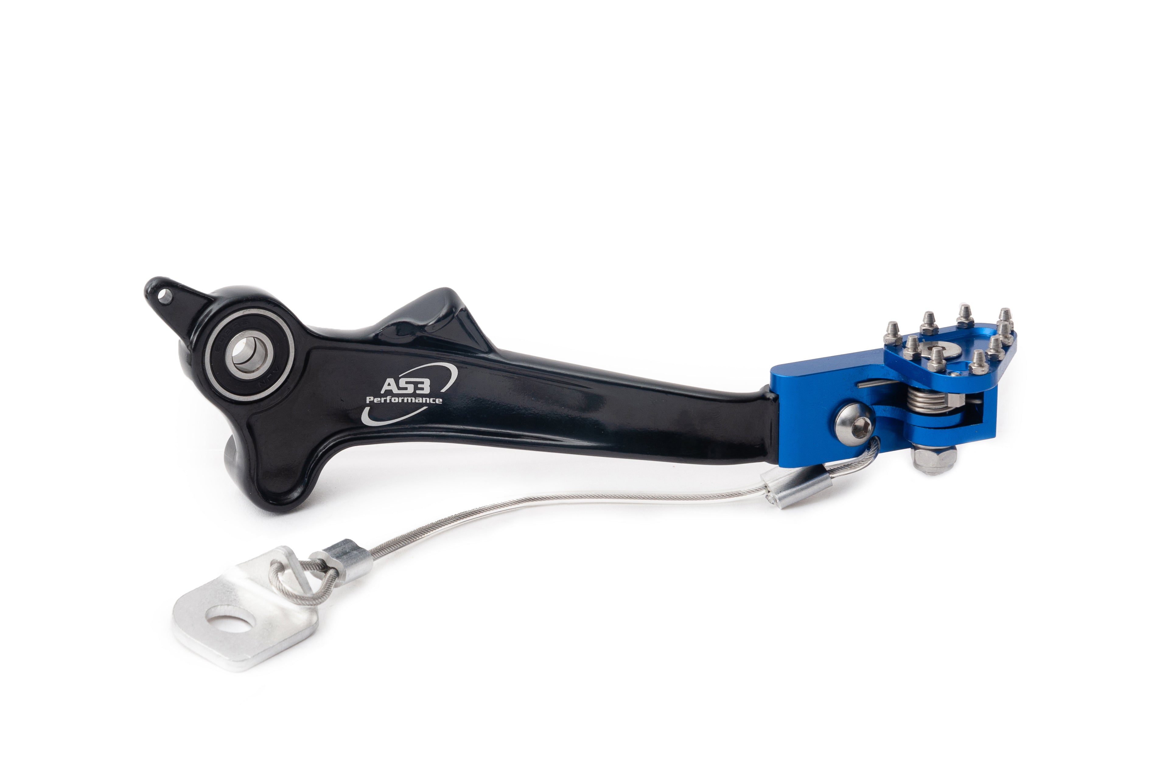 2020 - 2024 HUSQVARNA 701 ENDURO AND 701 SUPERMOTO AS3 HIGH - PERFORMANCE FORGED REAR BRAKE LEVER PEDAL IN BLUE COLOR