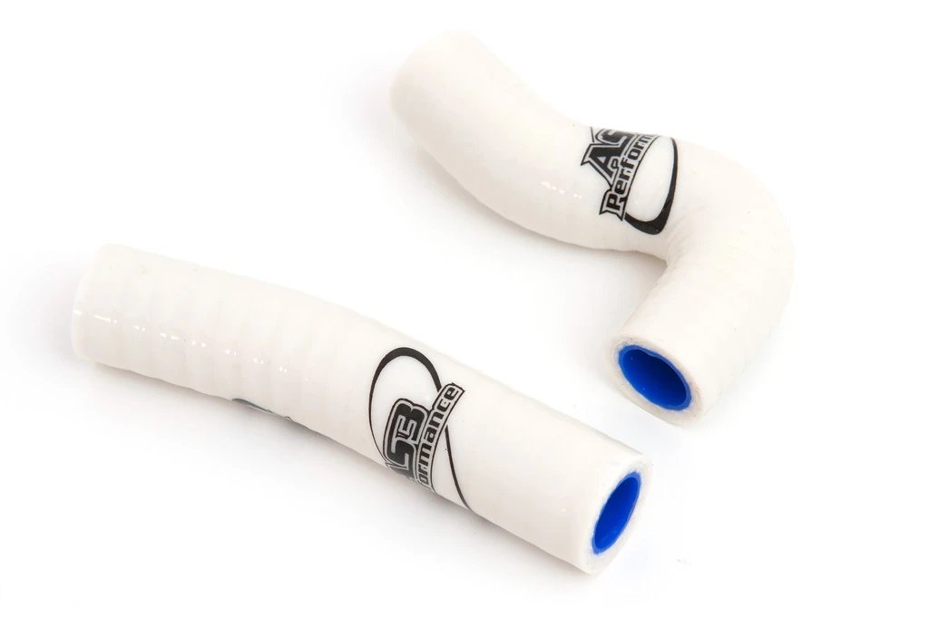 AS3 Performance High - Quality White Silicone Radiator Hoses for 2012 - 2015 Sherco ST 125, 250, 290, 300 Trials Motorcycles