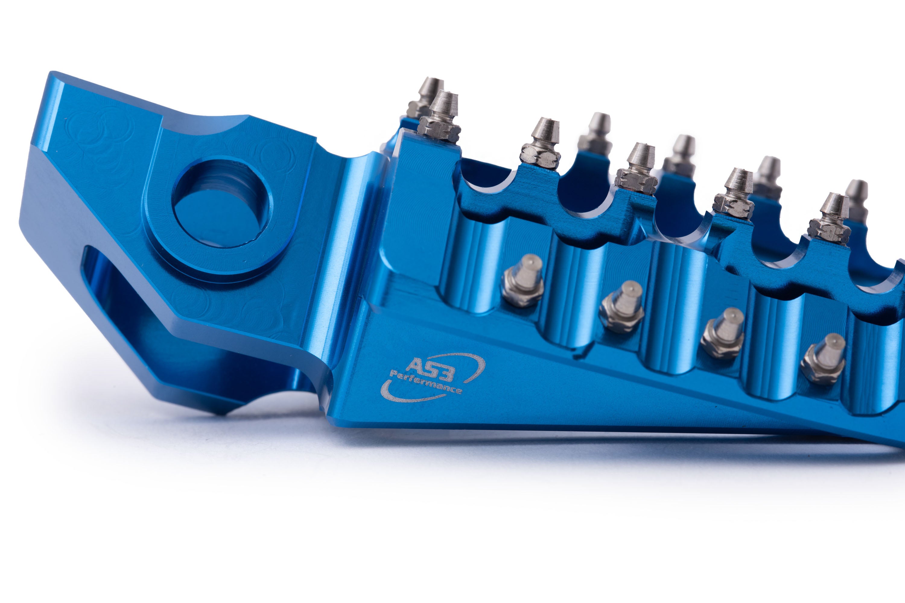 AS3 Performance Blue Extra Large Motorcycle Foot Pegs Compatible with 2014 - 2023 Husqvarna TC 50, 65, 85, TC FC 125, 250, 350, 450, TE FE 300, 501