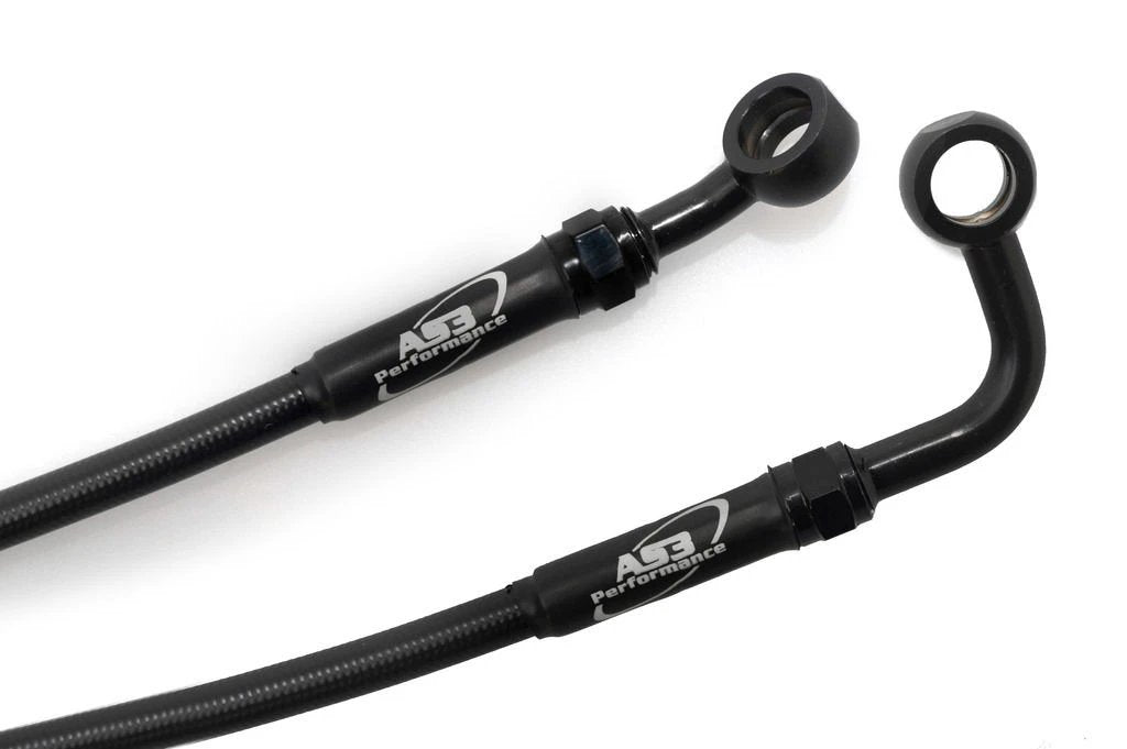 2011 - 2019 SUZUKI GSXR 600 750 AS3 VENHILL RACE BLACK BRAIDED FRONT BRAKE LINES