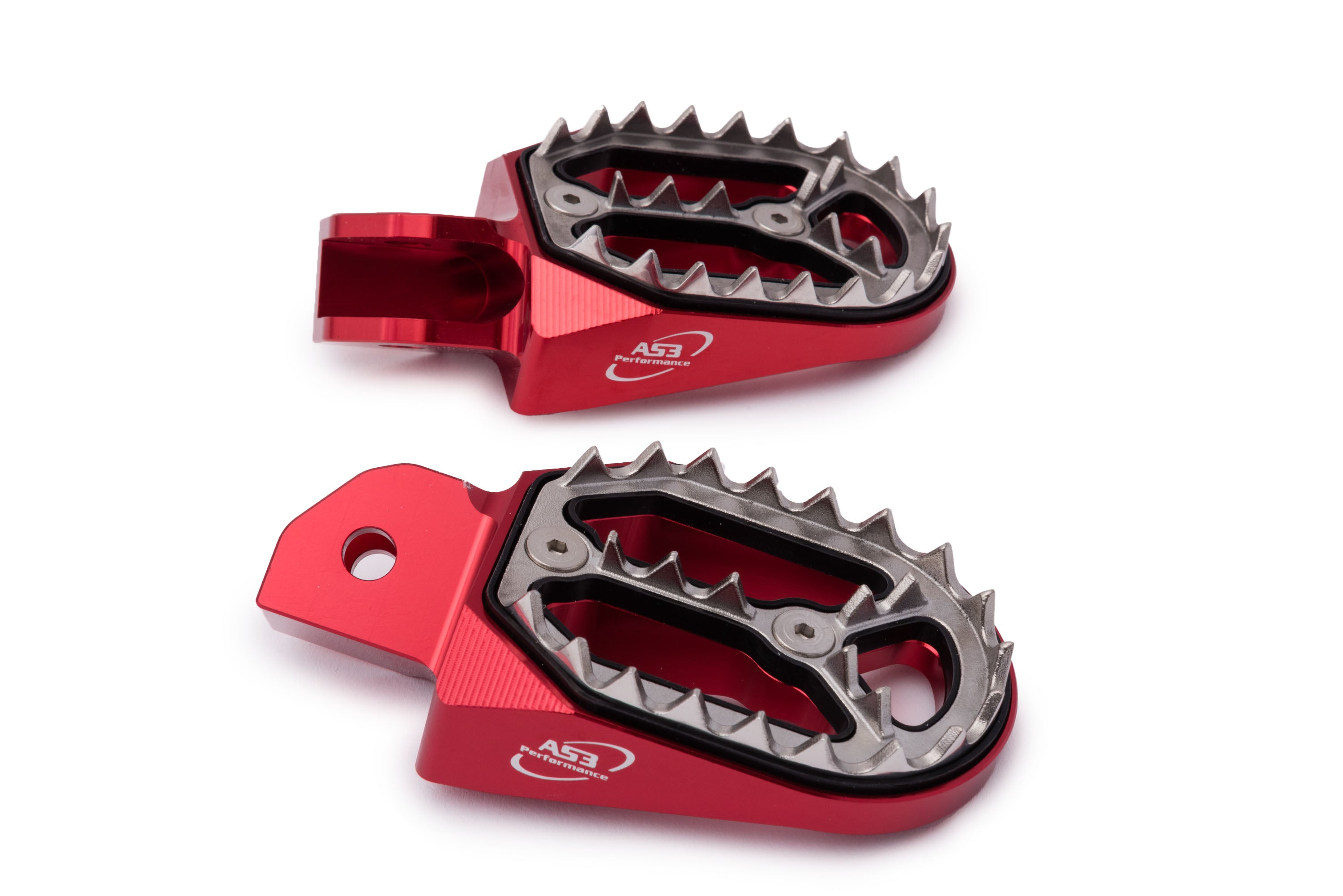 Red AS3 Factory Series Wide Foot Pegs for 2001 - 2021 Honda XR 250 Tornado & 2002 - 2016 CTX 200 Bushlander