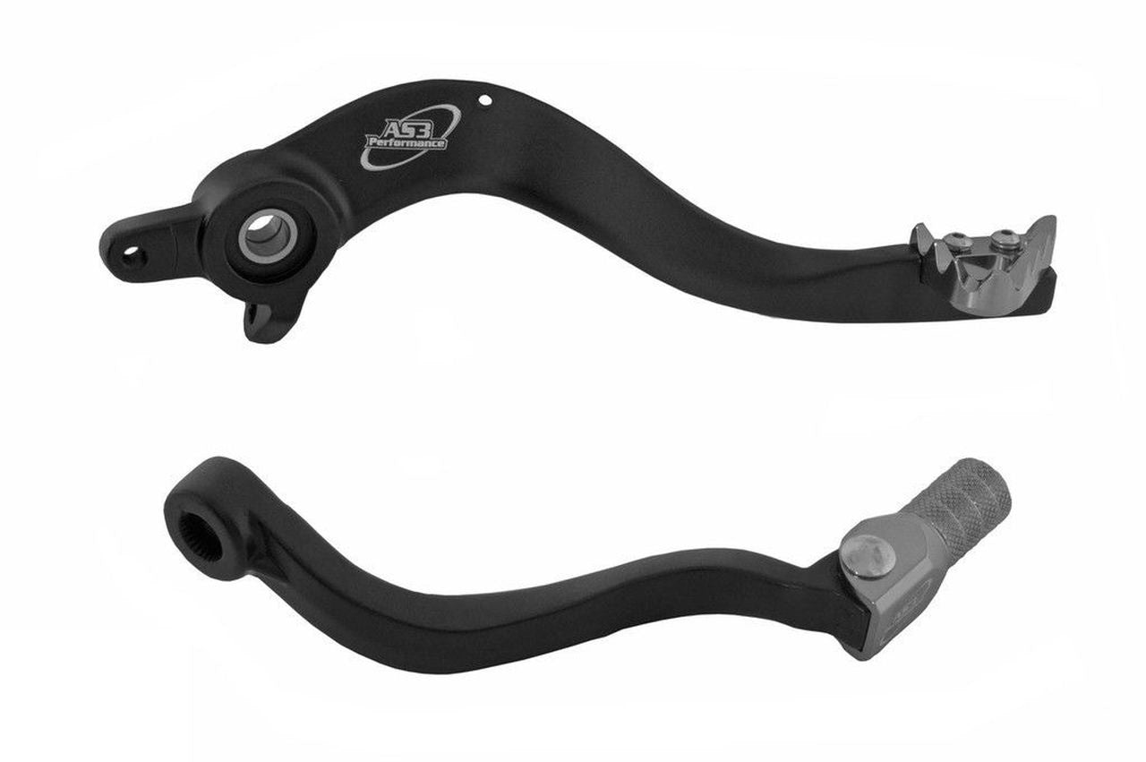 AS3 Rear Brake Pedal and Gear Lever in Black for KTM Motorcycles (2007 - 2016 Models including 125, 144, 150, 200, 250, 350, 450 SX, SX - F, XC - F, EXC, EXC - F, XCF - W)