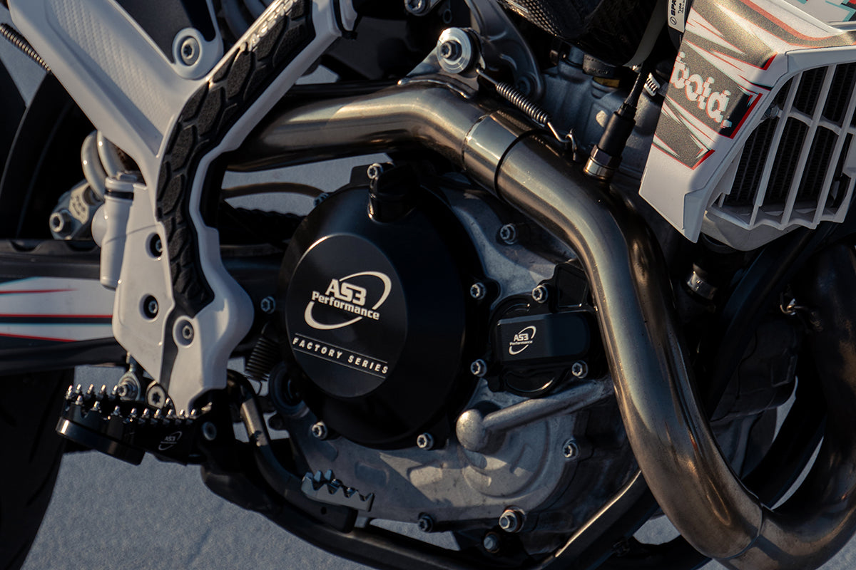 AS3 Performance Supermoto Black Foot Pegs for KTM 125, 150, 250, 350, 450 SX, SXF, XC, XC - F, SMR from 2016 - 2022 and 300, 500 EXC, XC - W, XCF - W from 2017 - 2023