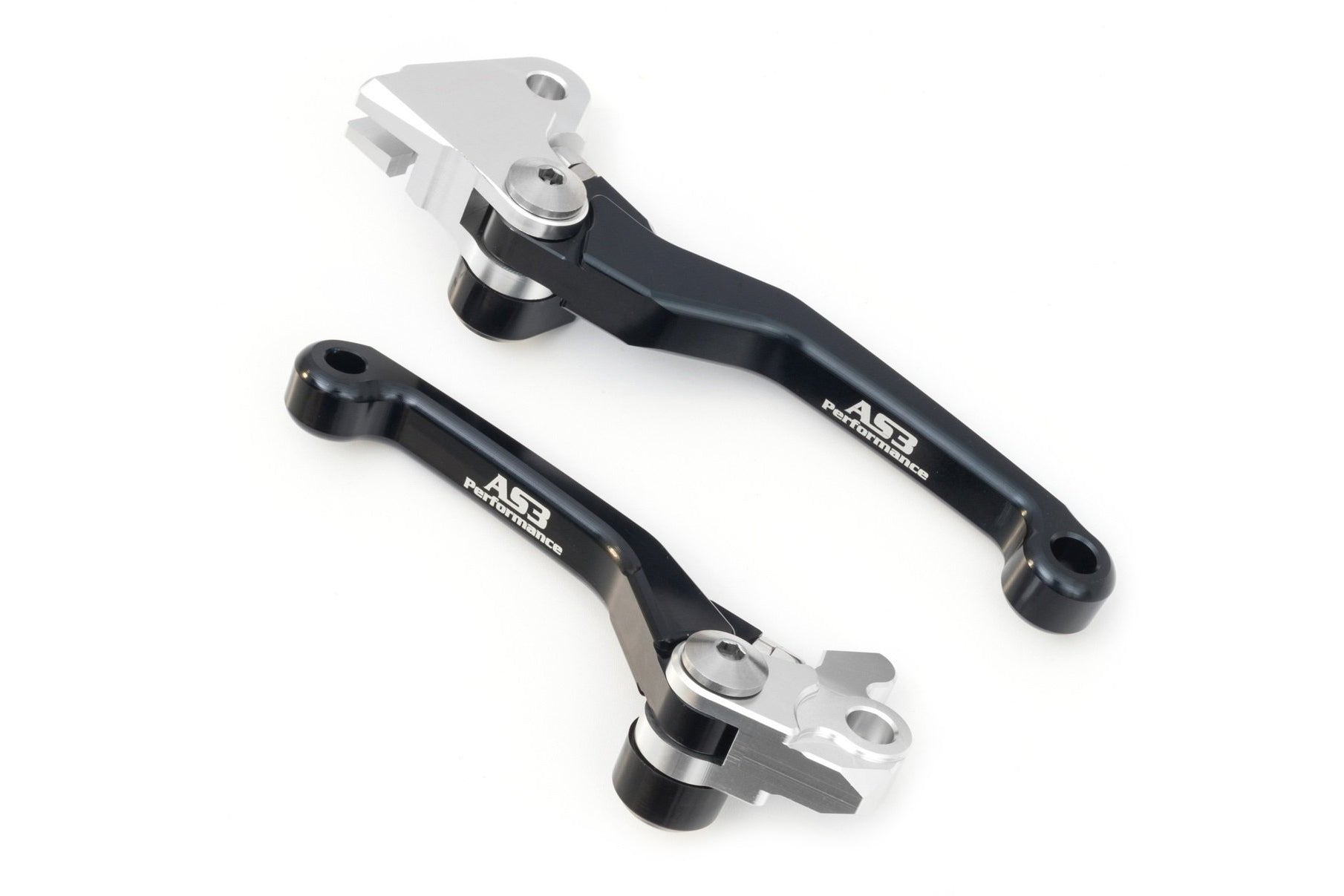 2005 - 2012 Kawasaki KX 125/250/250F/450F AS3 Black Front Brake & Clutch Flexi Pivot Levers