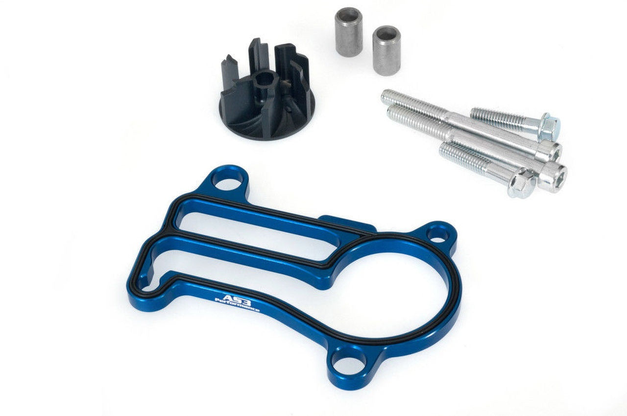 HUSQVARNA TC 250 (2017 - 2018), TX 300 (2017 - 2018), TE 250 (2017 - 2019), TE 300 (2017 - 2019) AS3 Oversized Water Pump Impeller Cooler Kit in Blue for Motorcycle Cooling Enhancement