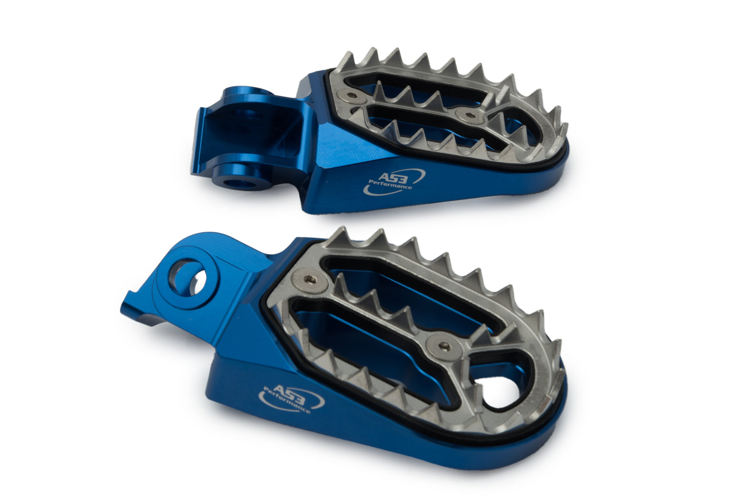 AS3 Factory Series Blue Wide Foot Pegs for 2016 - 2025 Husqvarna Bikes
