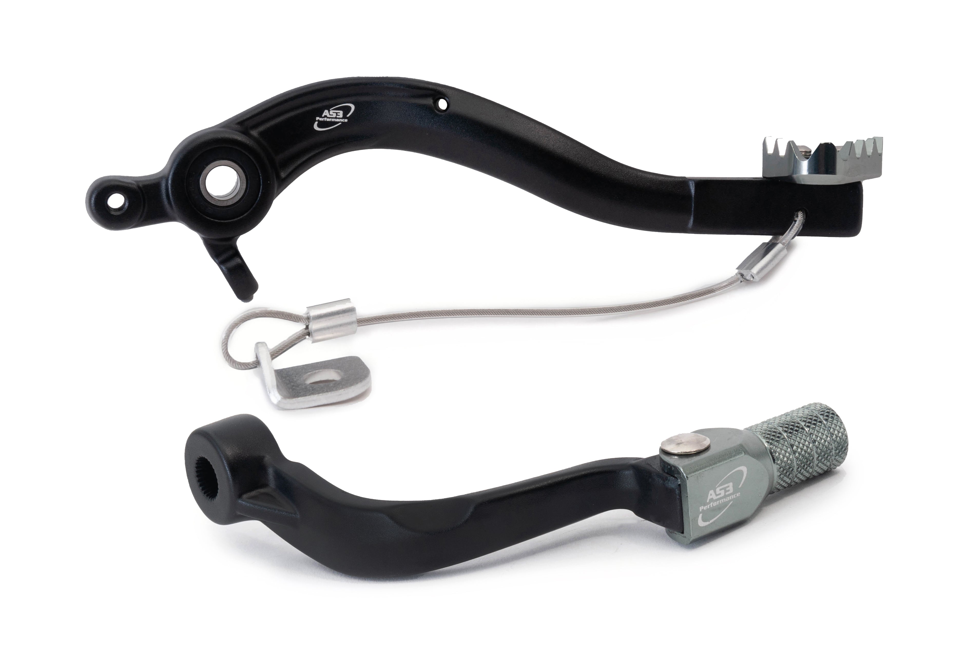KTM 150 EXC XC-W 2020-2023 AS3 FACTORY SERIES FORGED REAR BRAKE PEDAL & GEAR LEVER BLACK