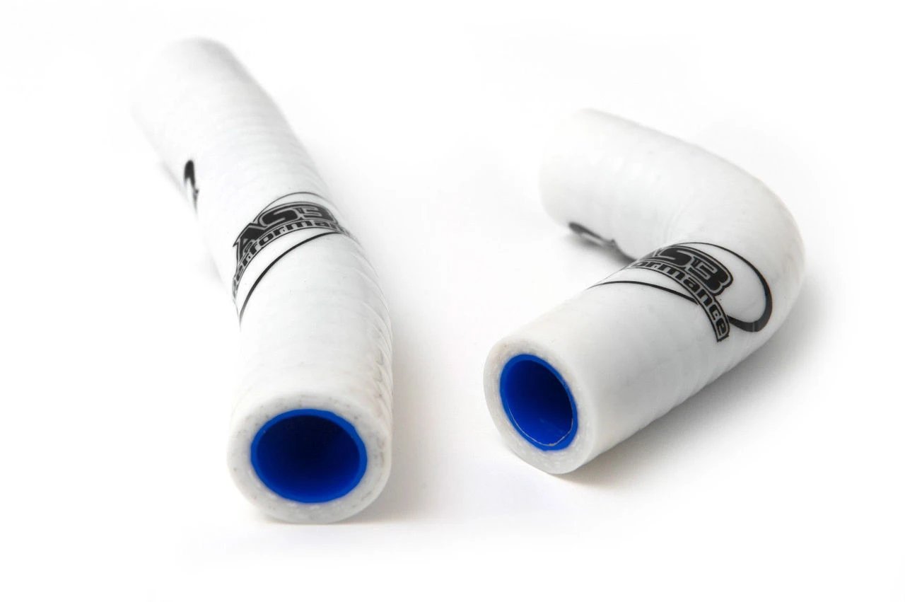 AS3 Performance High - Quality White Silicone Radiator Hoses for 2011 Sherco ST 125, 250, and 290 Trials Motorcycles