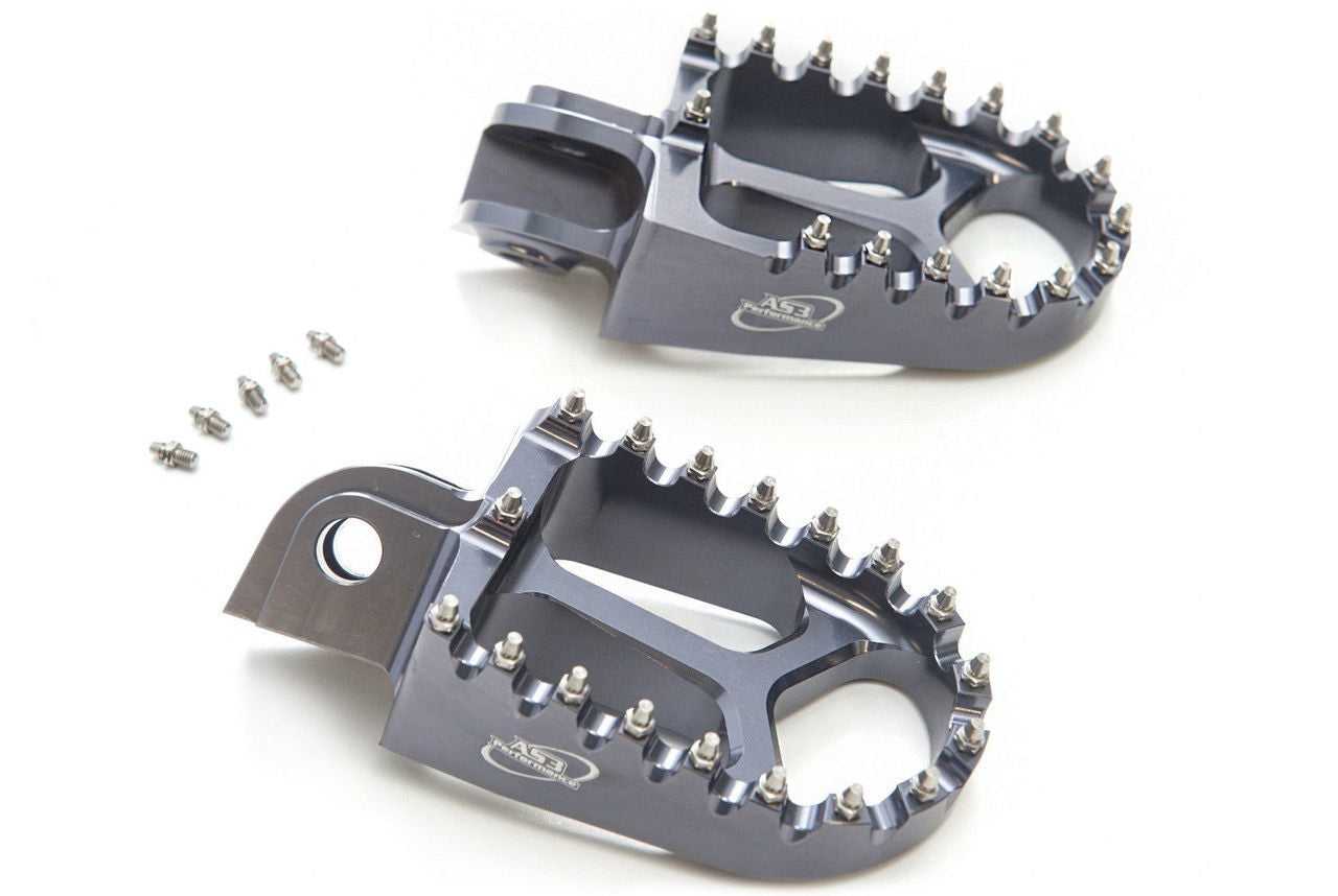 AS3 Racing Grey Wide Foot Pegs for 2008 - 2022 Sherco SE/SE - F 125/250/300/450/500/510