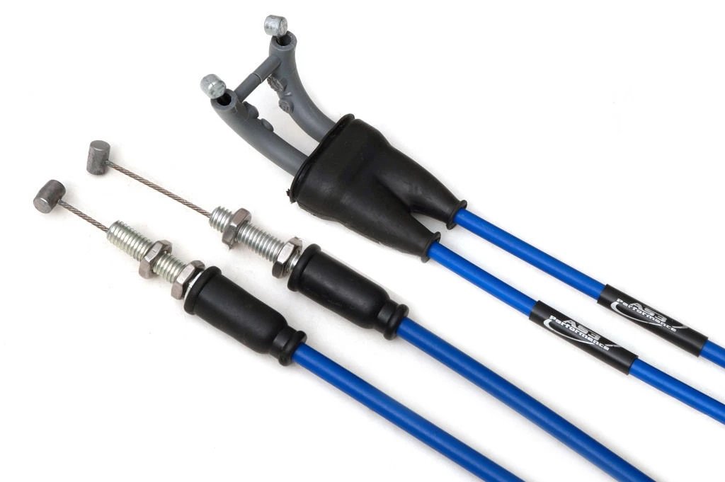 AS3 Venhill Featherlight Blue Throttle Cables for Husaberg FE 390 (2010 - 2012), FE 450 (2009 - 2011), and FE 570 (2009 - 2012) Motorcycles