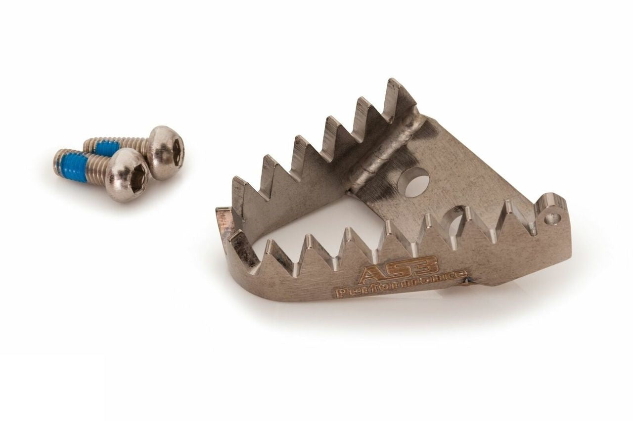 AS3 Performance Titanium Rear Brake Pedal Tips for 2023 - 2024 KTM Motorcycles (125, 150, 200, 250, 300, 350, 450, 500 SX, SX - F, XC, XC - F, SMR, EXC, EXC - F, XC - W, XW - F Models)