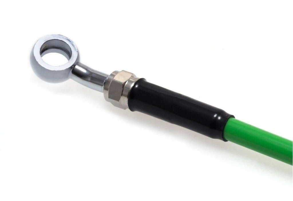 1989 - 1995 Kawasaki KX 125/250/500 AS3 Venhill Green Braided Rear Brake Line Hose