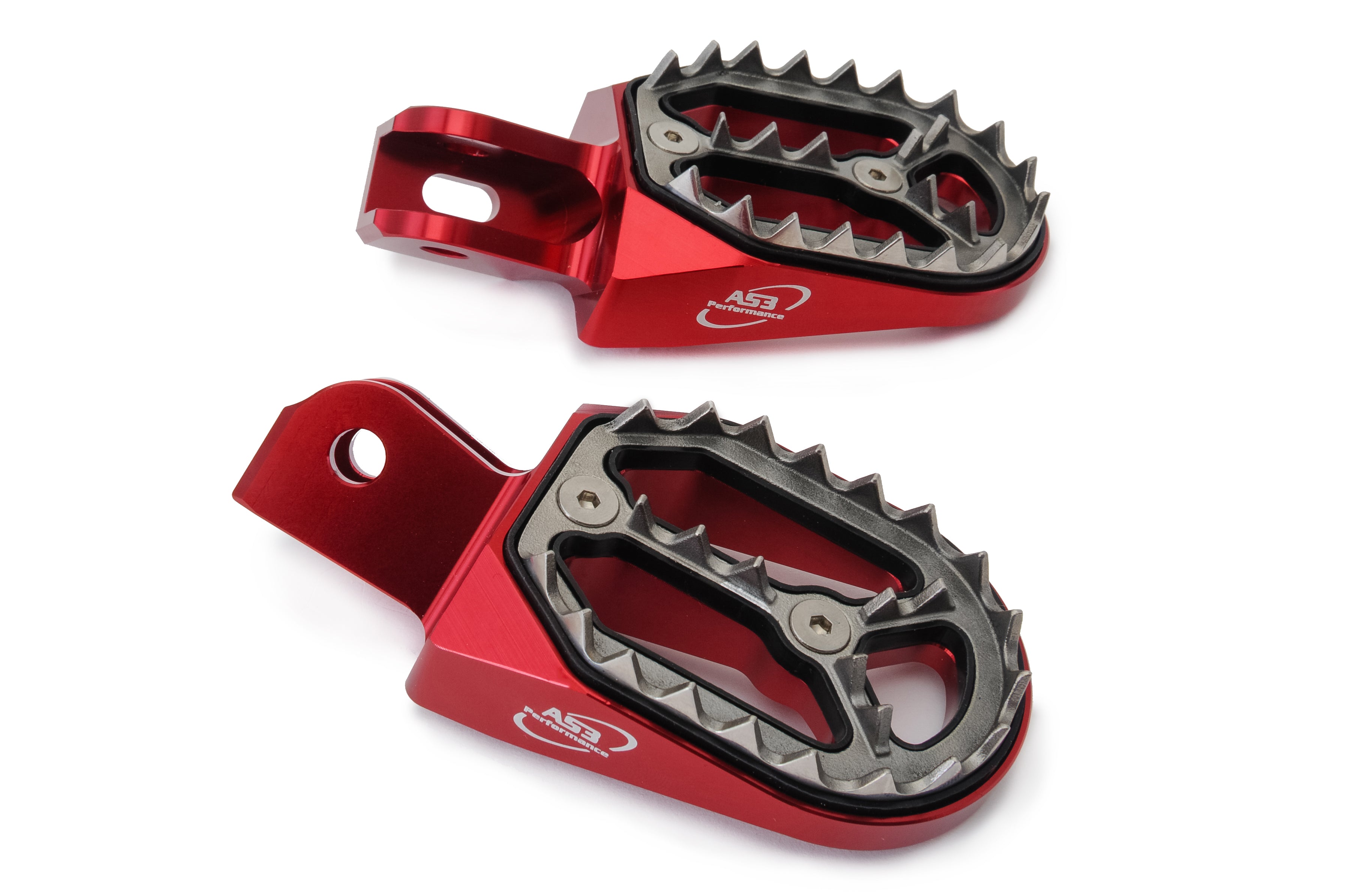AS3 Factory Series Red Wide Foot Pegs for Cobra CX 50 JR (2014 - 2023) & CX 50 P3 (2016 - 2022)
