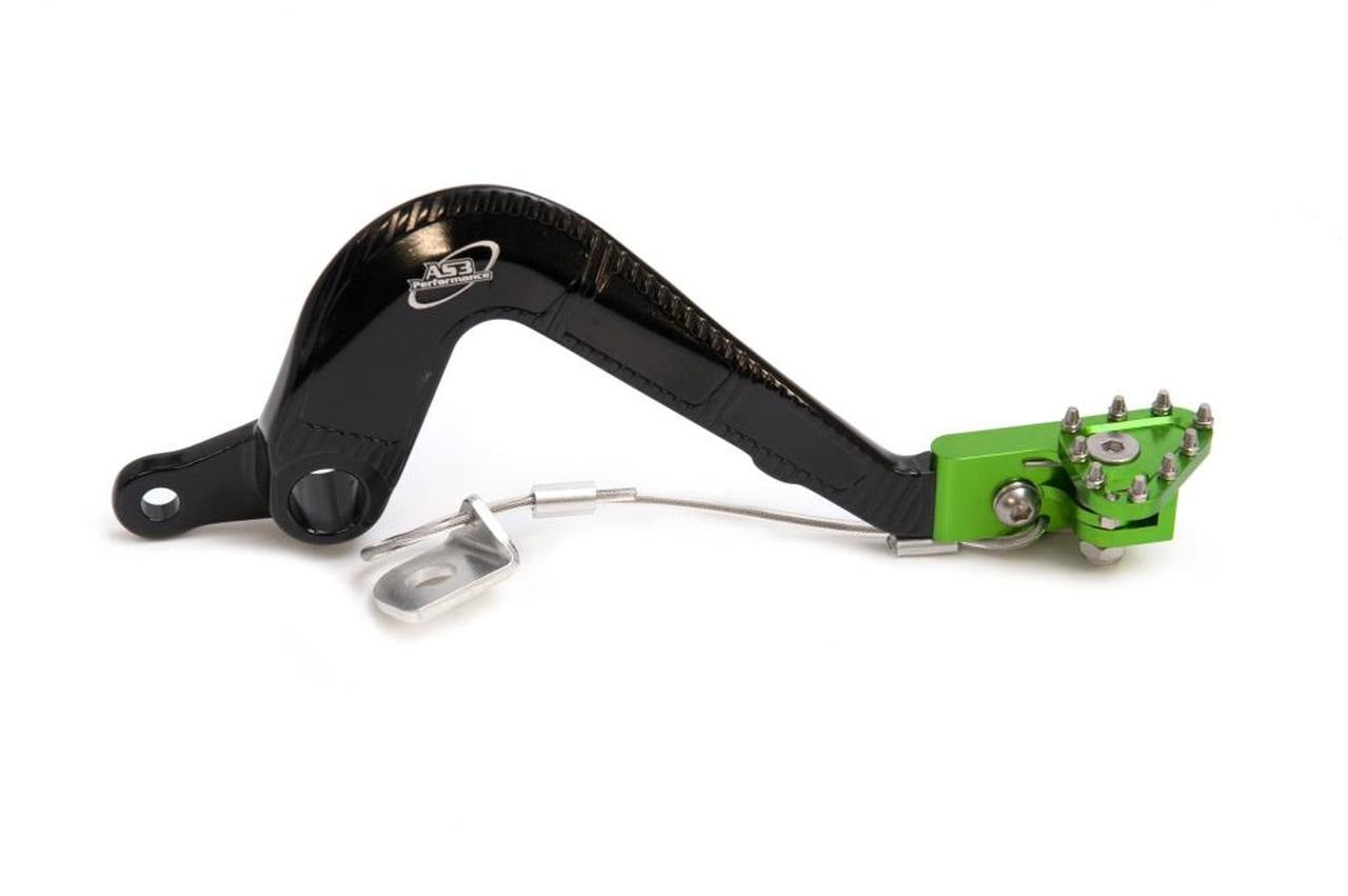 High - Performance AS3 Forged Rear Brake Lever Pedal for Kawasaki KX 85, KX 100, and KX 112 from 2001 to 2025