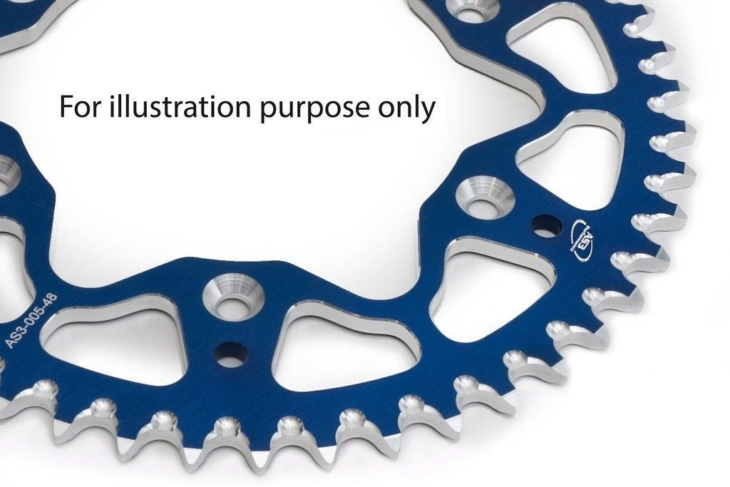 KAWASAKI KX 65 2000 - 2023 AS3 Performance Rear Sprocket Made of 7075 Aluminium, 47T, Blue Color