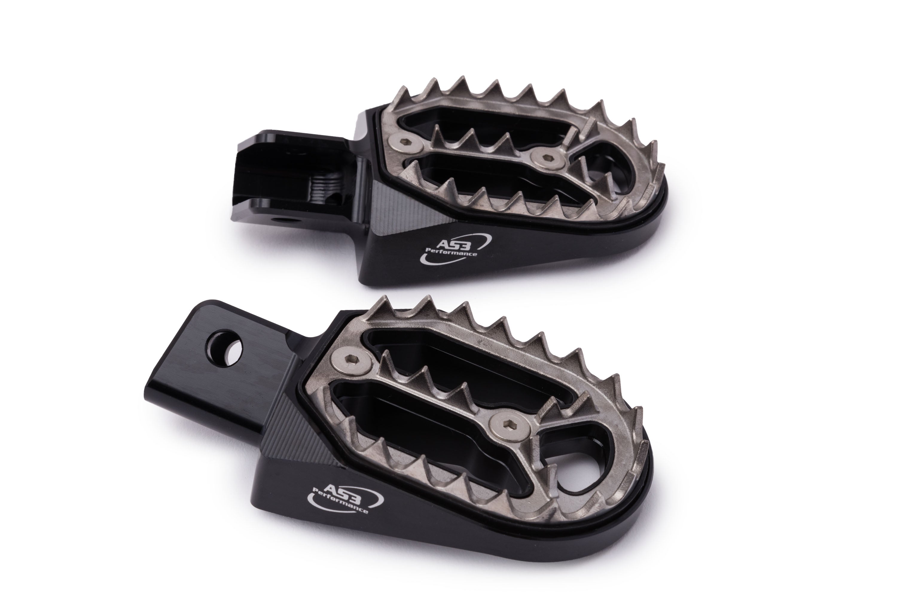 AS3 Performance Factory Series Wide Black Foot Pegs for Cobra CX 50 JR (2014 - 2023) and CX 50 P3 (2016 - 2022) Motorcycles