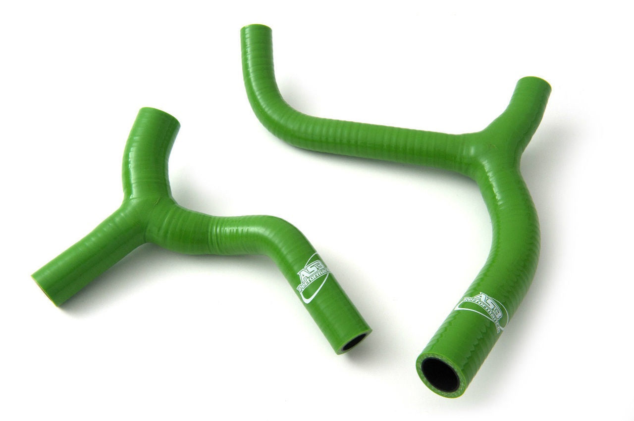 2016 - 2018 Kawasaki KX 450 F AS3 Performance Green Silicone Radiator Hoses (Y - Kit)