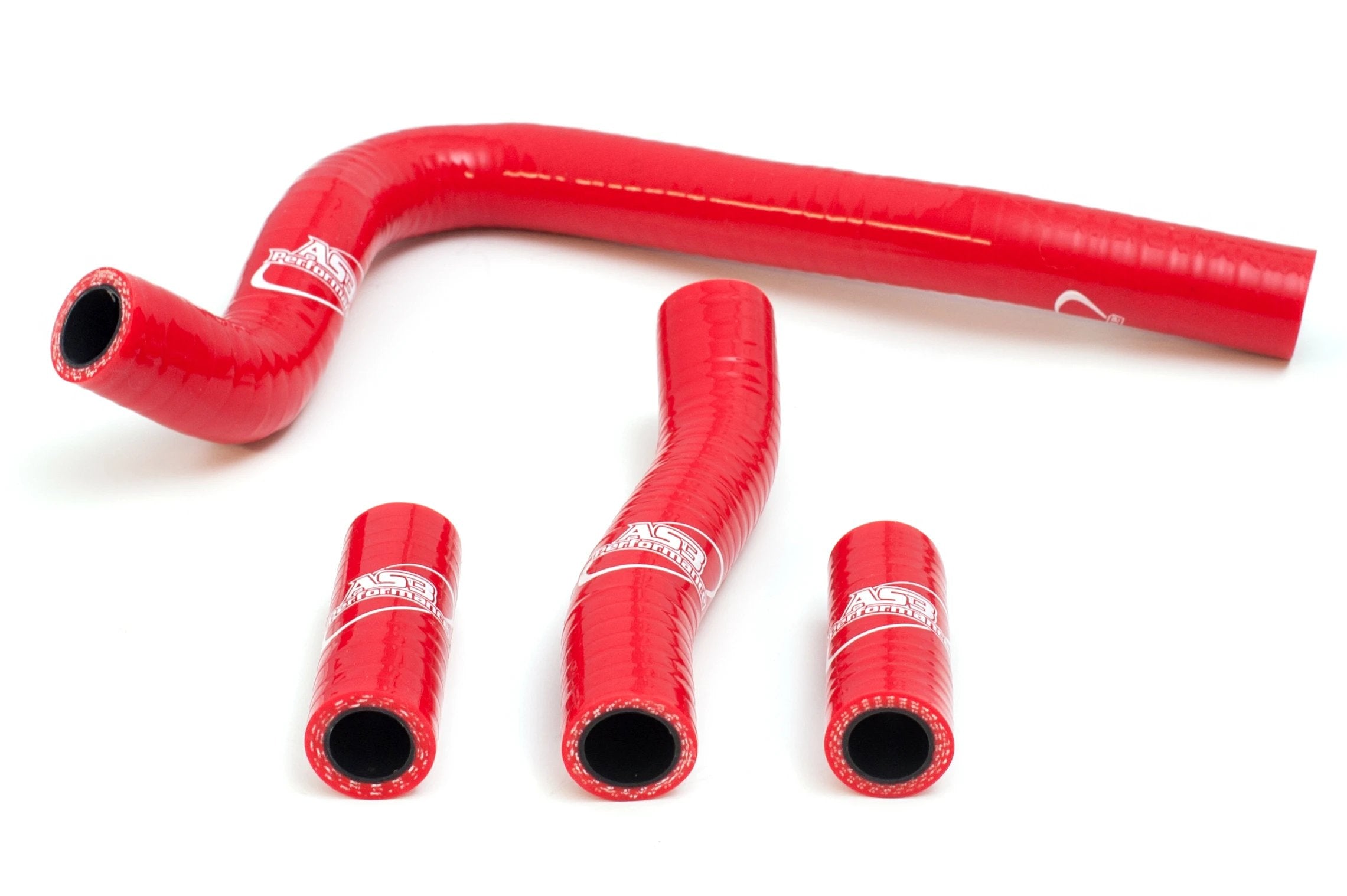 1992 - 1996 Honda CR 250 High - Performance AS3 Red Silicone Radiator Hoses for Off - Road Use