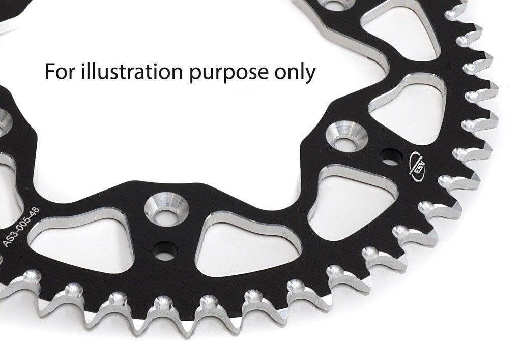 AS3 Performance 47T Black 7075 Aluminium Rear Sprocket for 1983 - 2023 Kawasaki KX 80/85/100/112