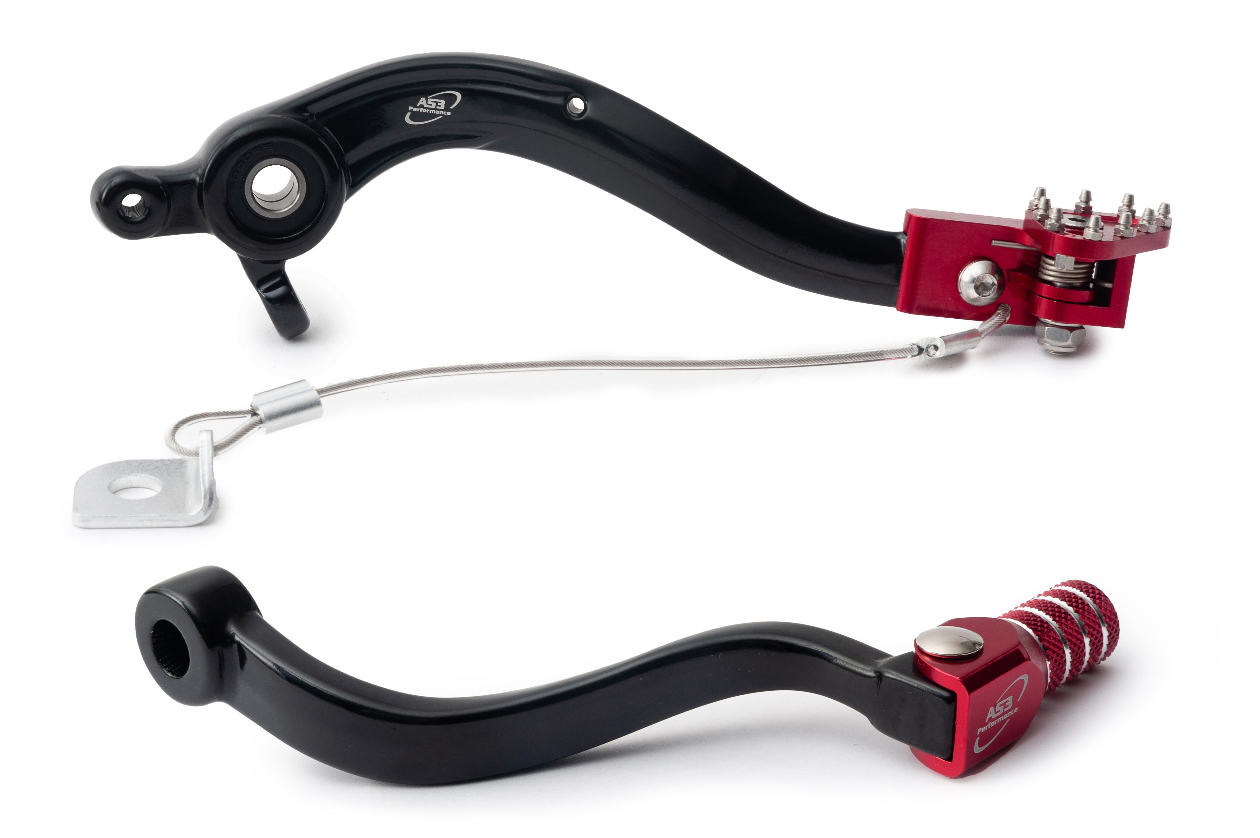 2021 - 2023 Gas Gas EC 250/300 EX 300 Red AS3 Forged Gear Lever & Rear Brake Pedal Set