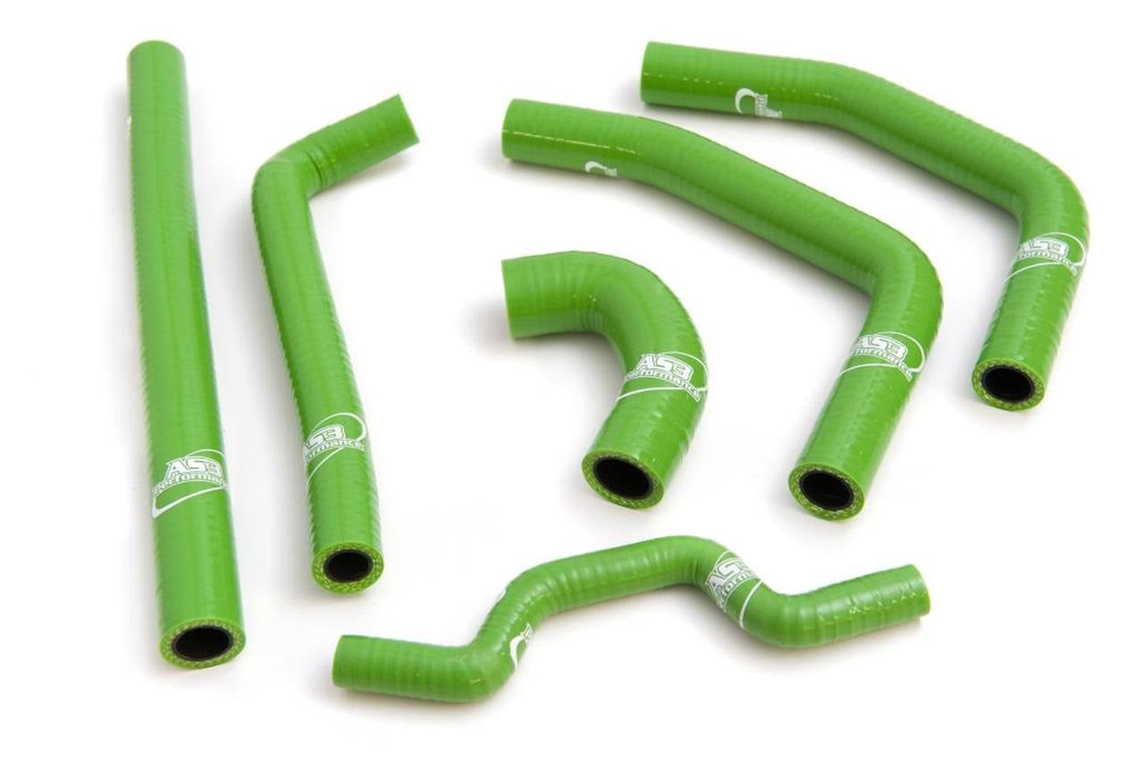2009 - 2016 Kawasaki KX 250 F AS3 Performance Green Silicone Radiator Hoses
