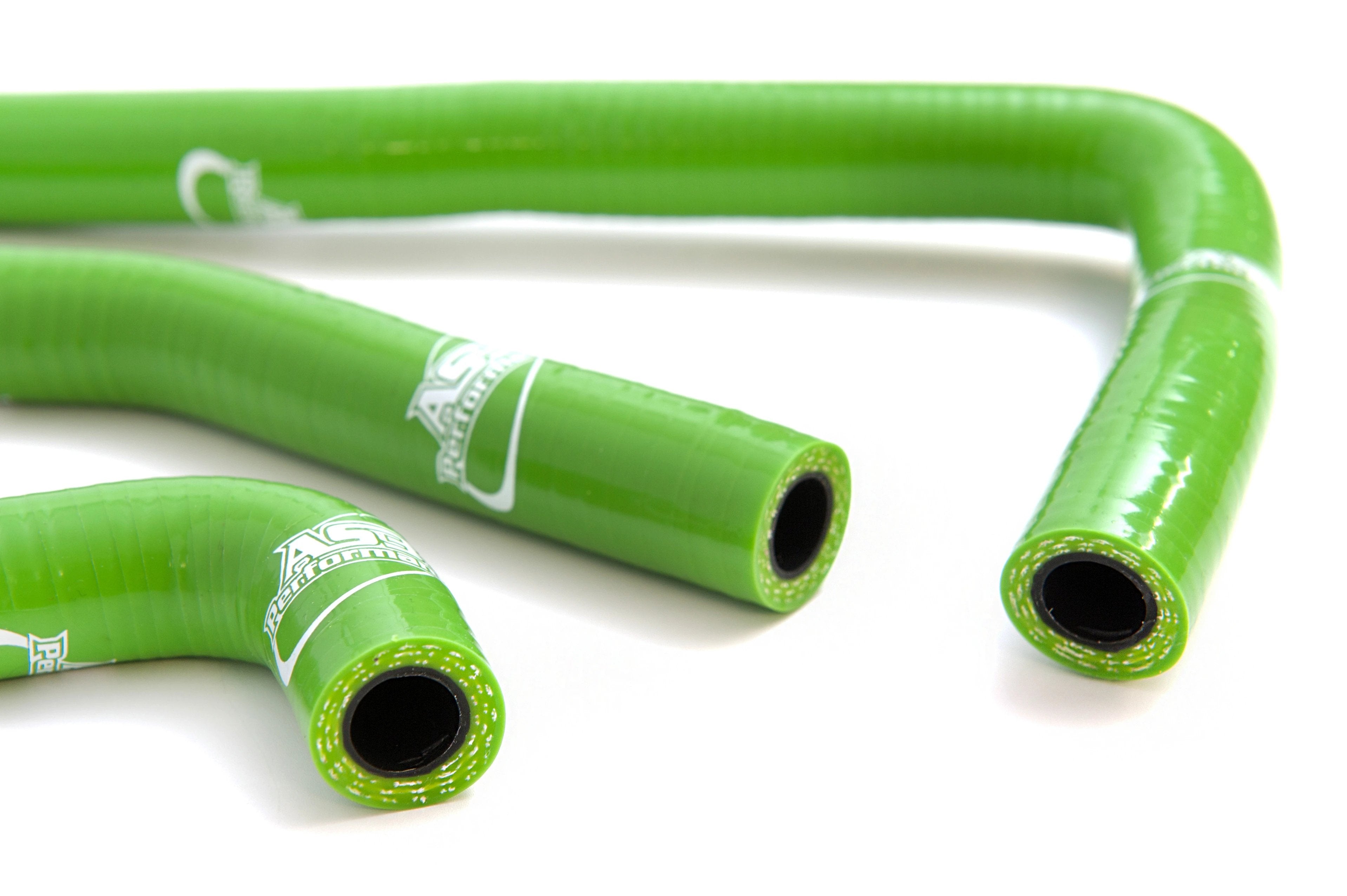 AS3 Performance Green Silicone Radiator Hoses Compatible with Kawasaki KX 65 from 2000 to 2023