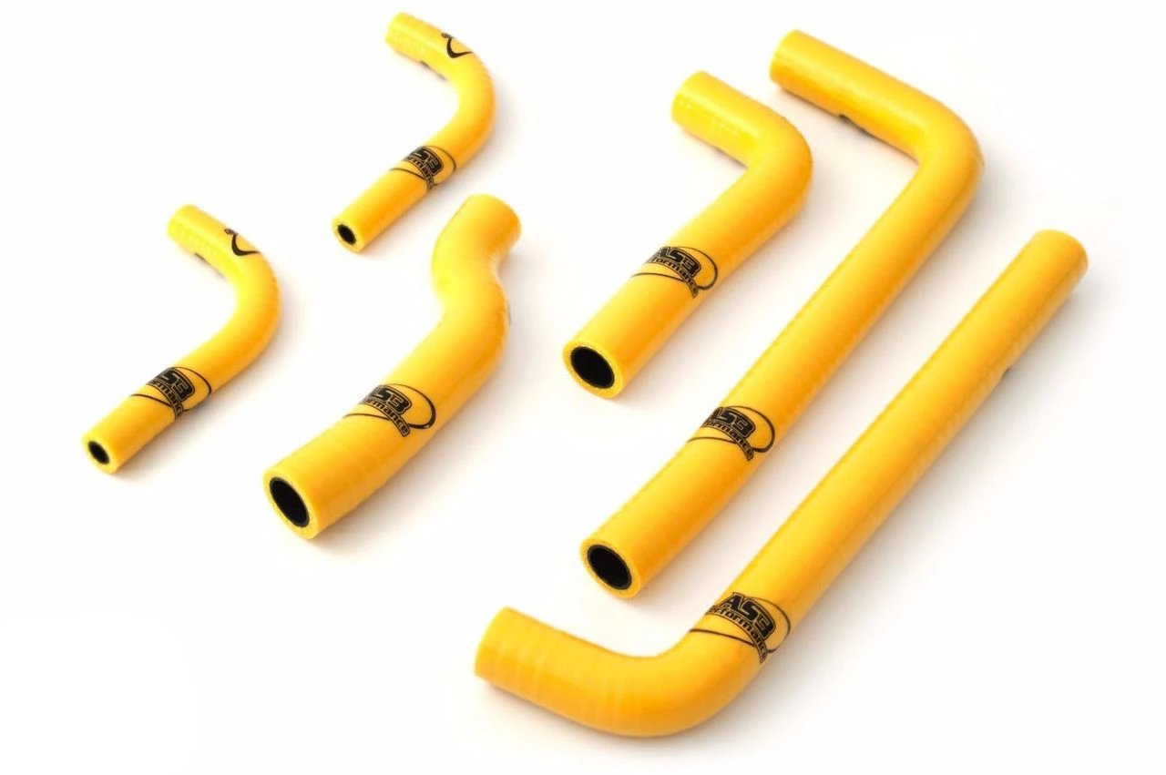 GAS GAS EC 200 250 300 1999-2006 AS3 PERFORMANCE SILICONE RADIATOR HOSES YELLOW
