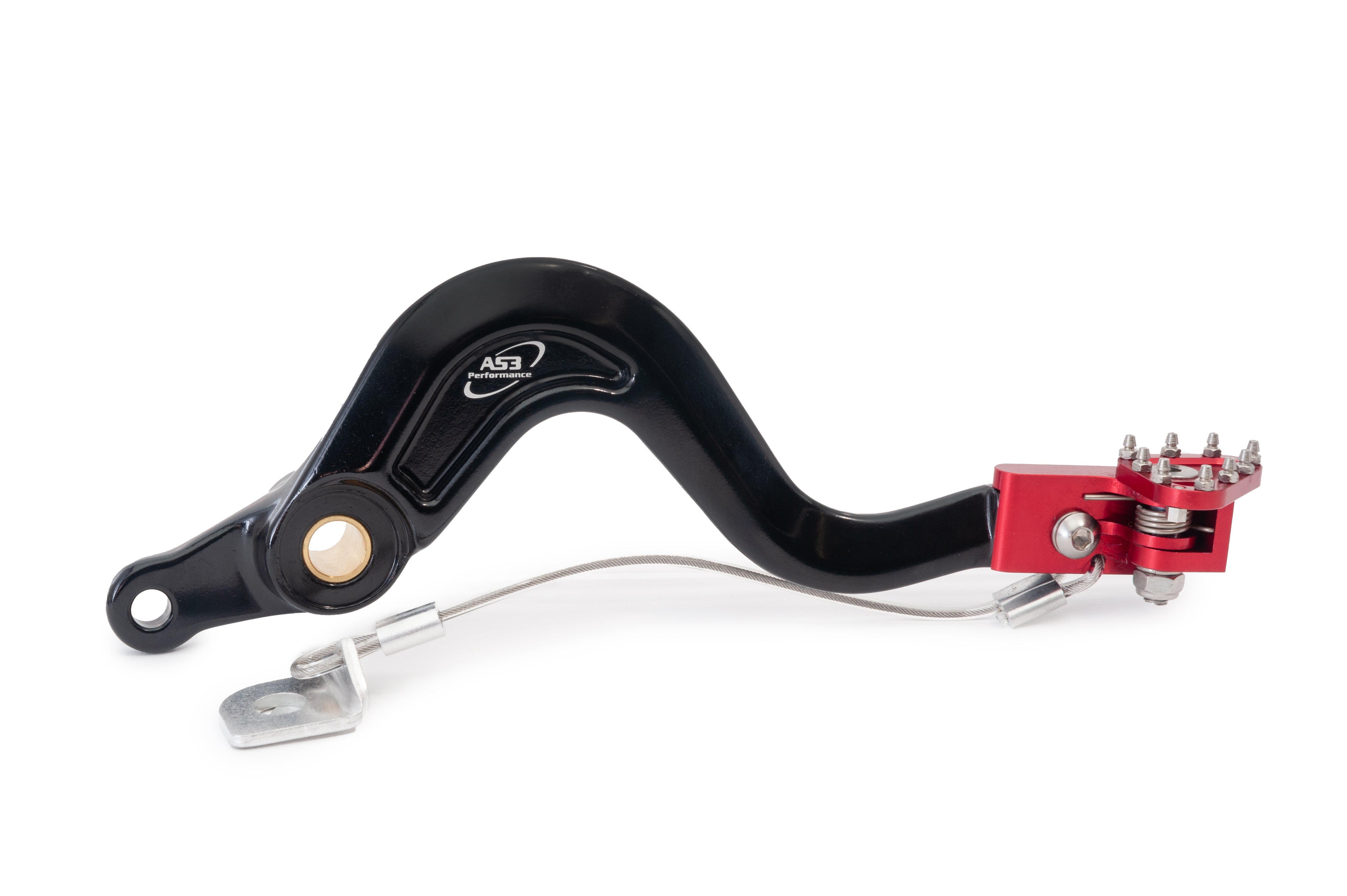 AS3 High - Performance Forged Rear Brake Lever Pedal in Red for Gas Gas EC 125, EC 200, EC 250, and EC 300 Models from 1998 to 2011