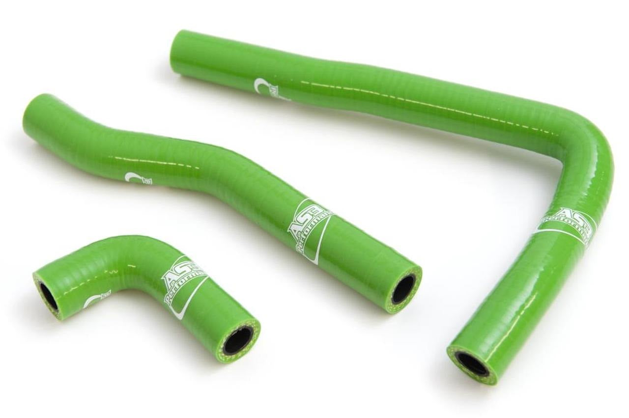 AS3 Performance Green Silicone Radiator Hoses Compatible with Kawasaki KX 65 from 2000 to 2023