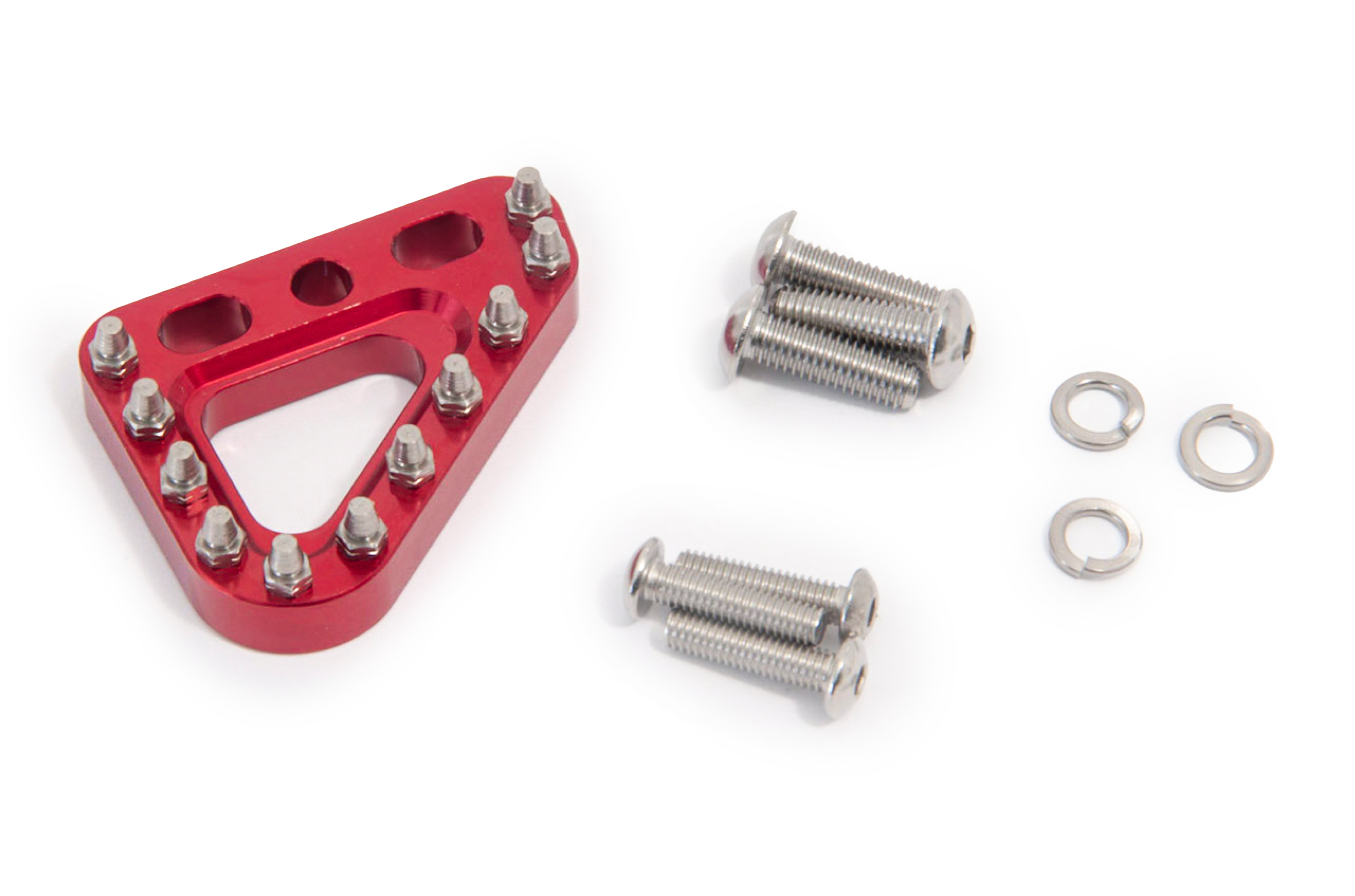 AS3 Performance Oversized Adjustable Rear Brake Pedal Tip in Vibrant Red