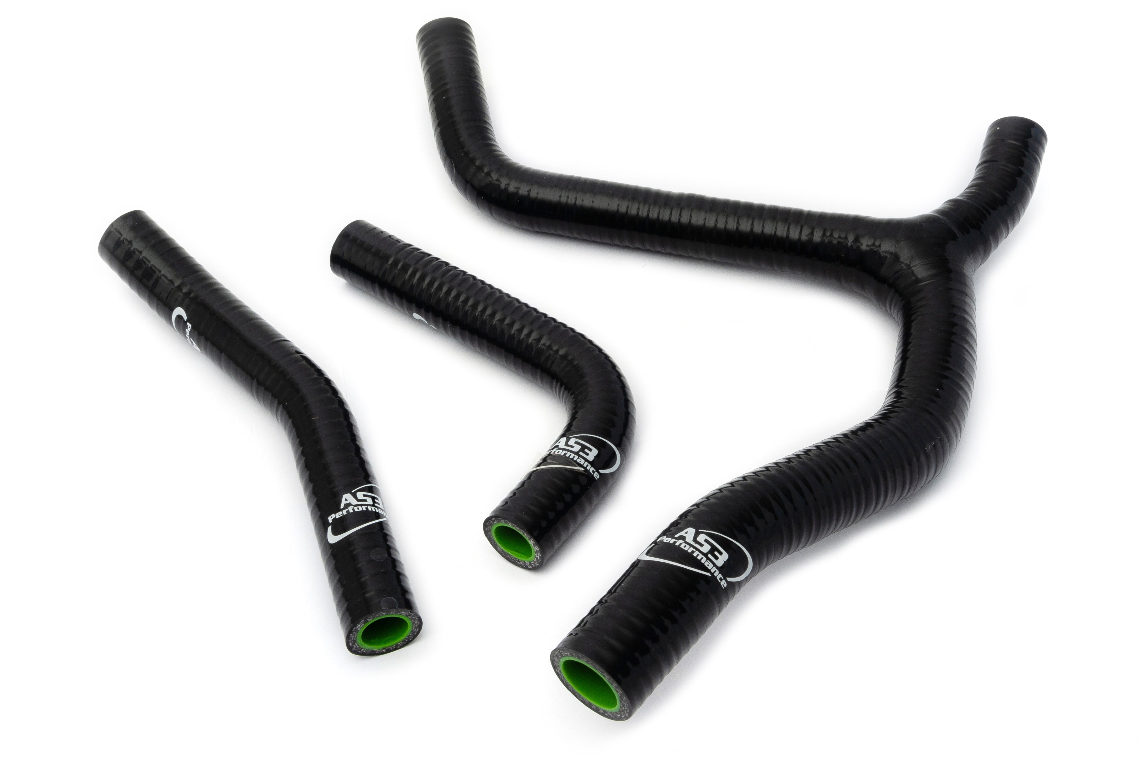 2021 - 2023 KAWASAKI KX 250 AND 2021 - 2023 KX 250 X AS3 Performance High - Quality Silicone Radiator Hose Y - Kit in Black Color