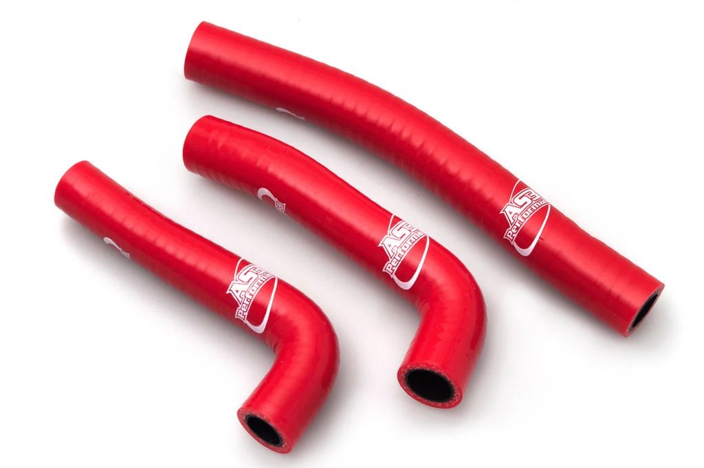 AS3 Performance Red Silicone Radiator Hoses Suitable for 1994 - 1999 Beta Techno 250 Motorcycles