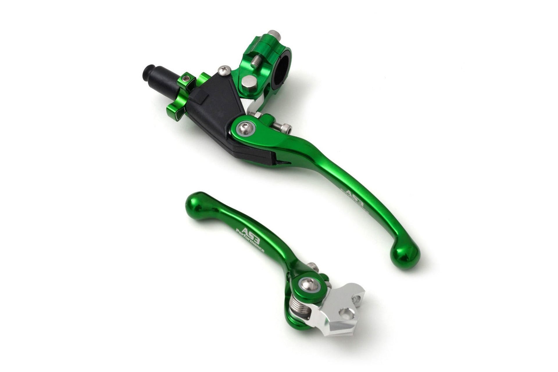 2013 - 2020 Kawasaki KX 250 F & 2013 - 2018 KX 450 F AS3 Factory Green Brake & Clutch Flexi Levers