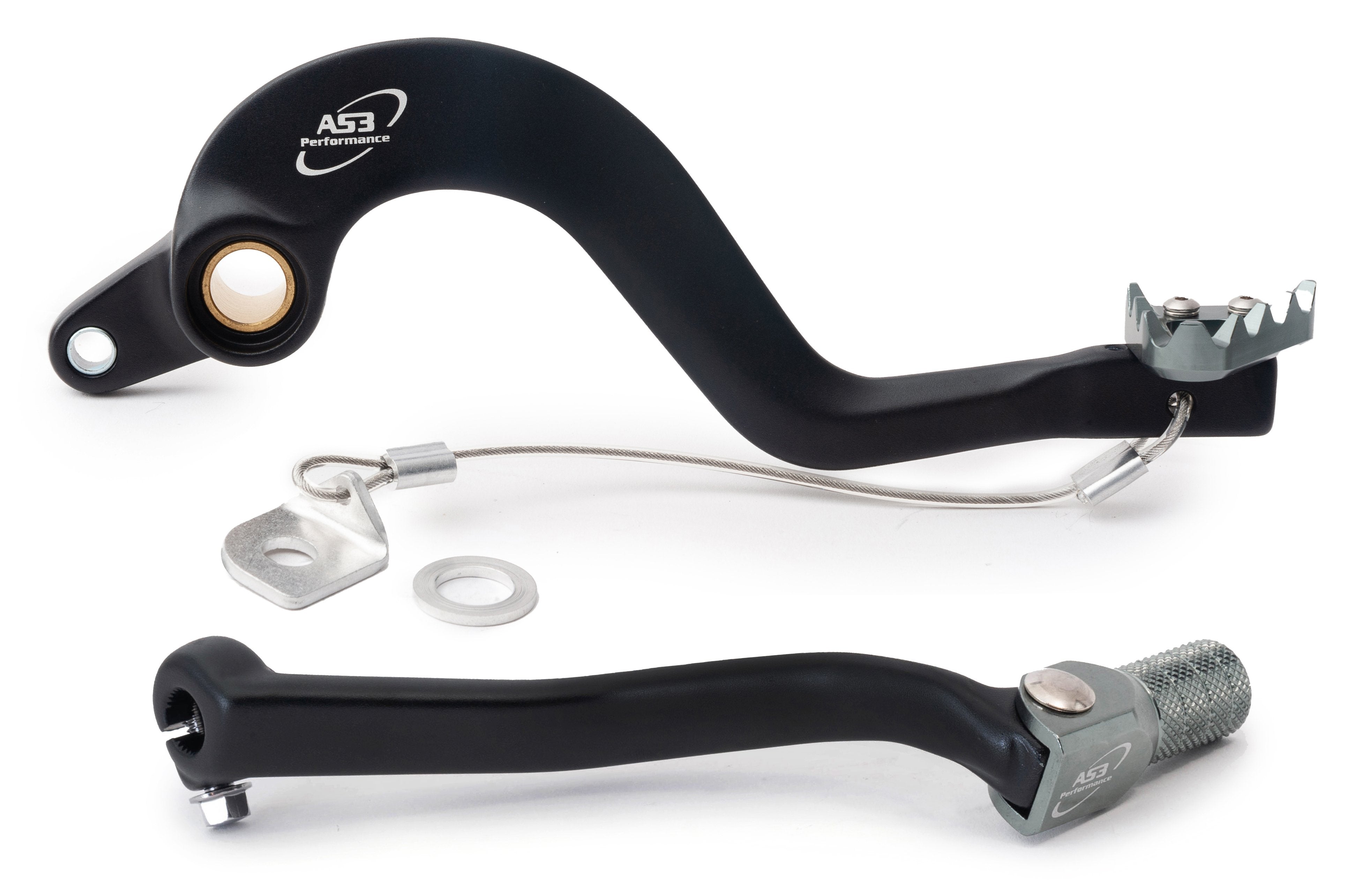FANTIC XX 125 250 (2021 - 2025) & XE 125 (2021 - 2024) AS3 Factory Series High - Quality Forged Rear Brake Pedal and Gear Lever in Black Color