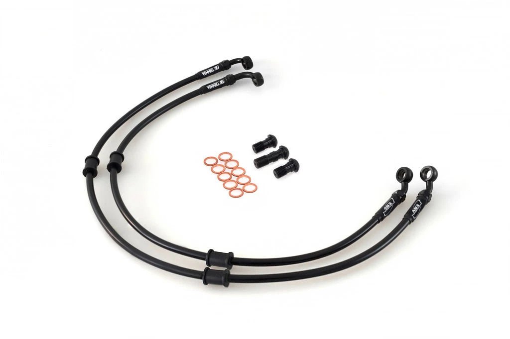 2000 - 2003 Ducati M900 Monster Front Braking System Upgrade: AS3 Venhill Black Braided Brake Lines and Hoses