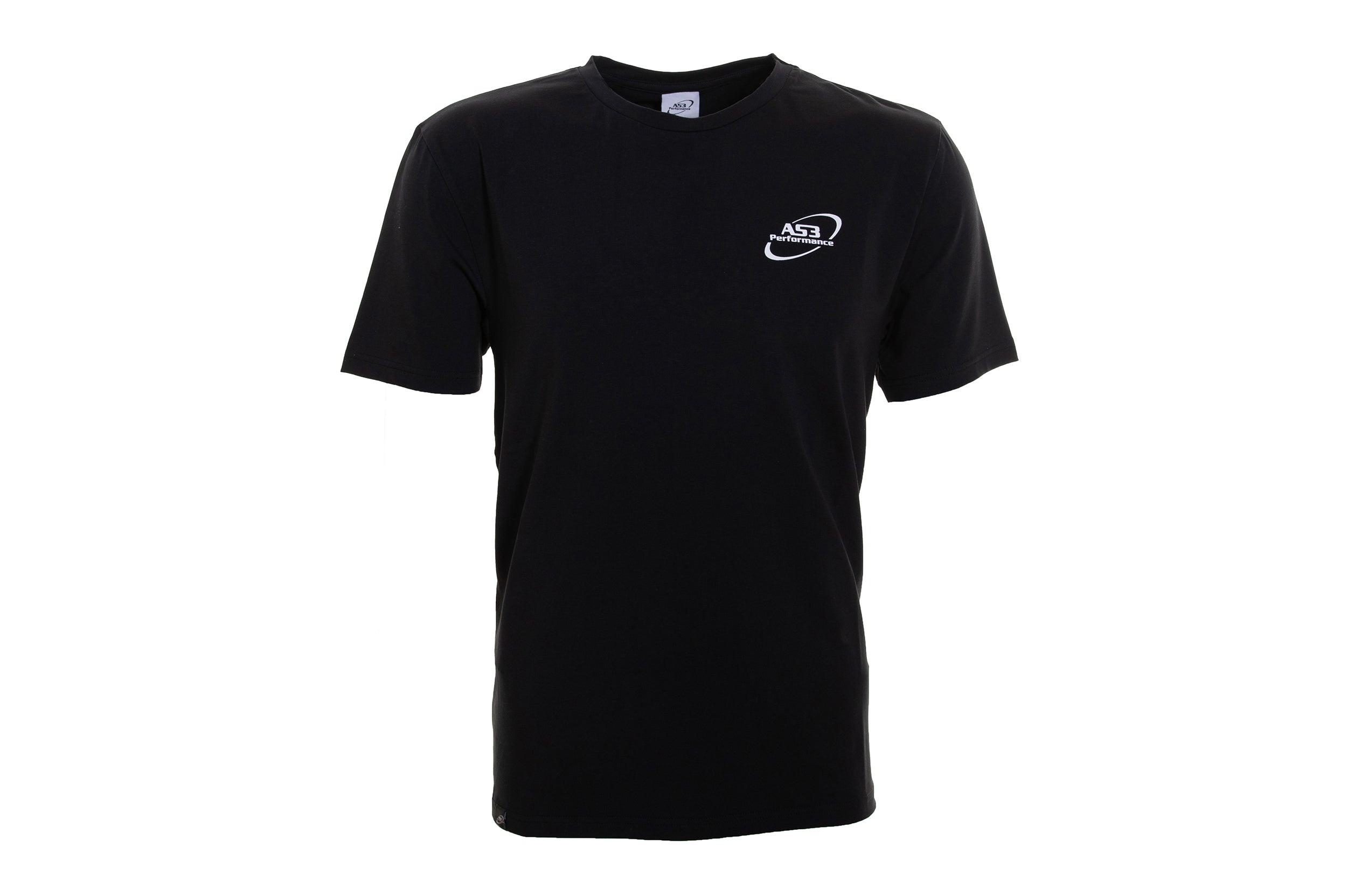 AS3 Performance Black Regular Fit Crew Neck Stretch T-Shirt for Daily & Sports Use