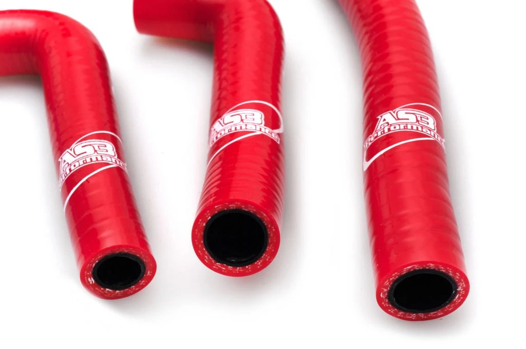 AS3 Performance Red Silicone Radiator Hoses Suitable for 1994 - 1999 Beta Techno 250 Motorcycles