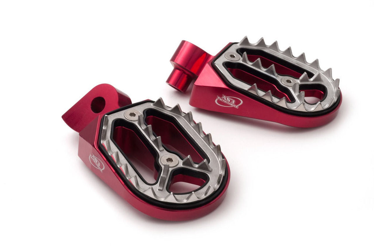 2021 - 2025 Fantic XX 125/XX 250 AS3 Factory Series Red Wide Foot Pegs