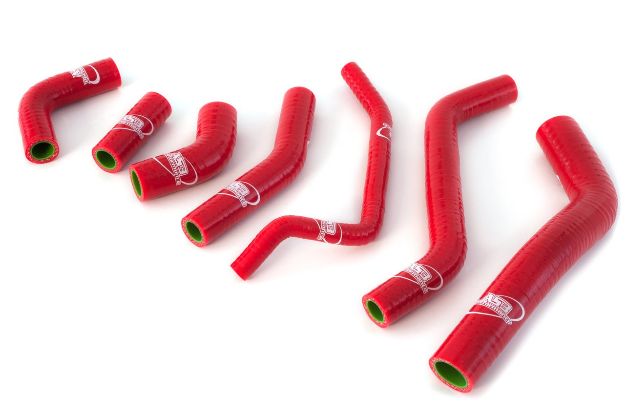KAWASAKI KX 450 F 2006-2008 AS3 PERFORMANCE SILICONE RADIATOR HOSES RED