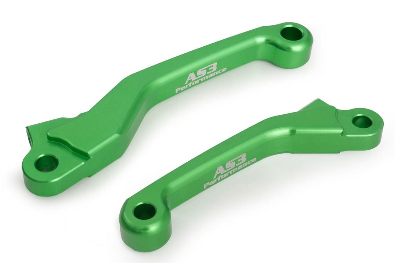 Green AS3 Performance Front Brake & Clutch Replacement Flexi Pivot Levers