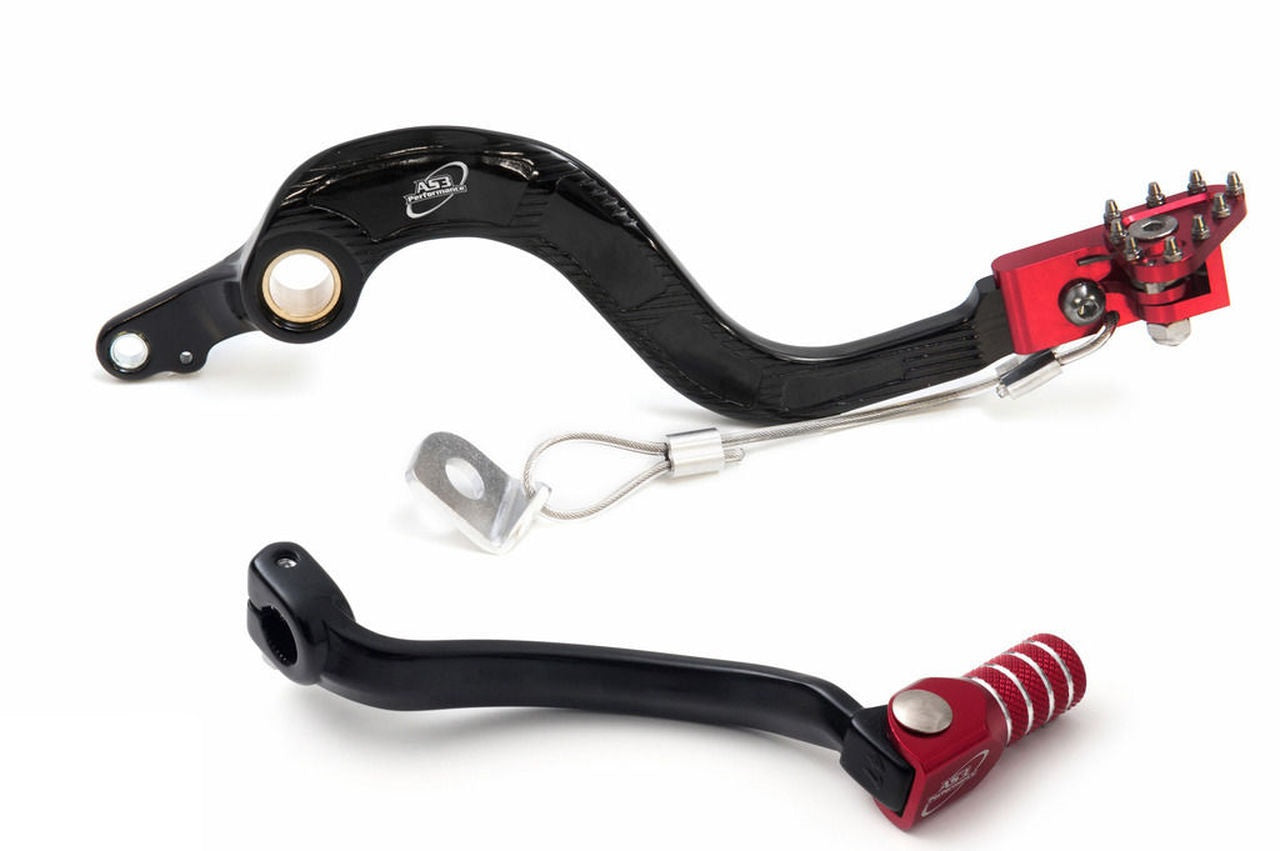 2004 - 2008 Honda CR 125 High - Performance AS3 Forged Aluminium Gear Lever and Rear Brake Pedal Combo Set