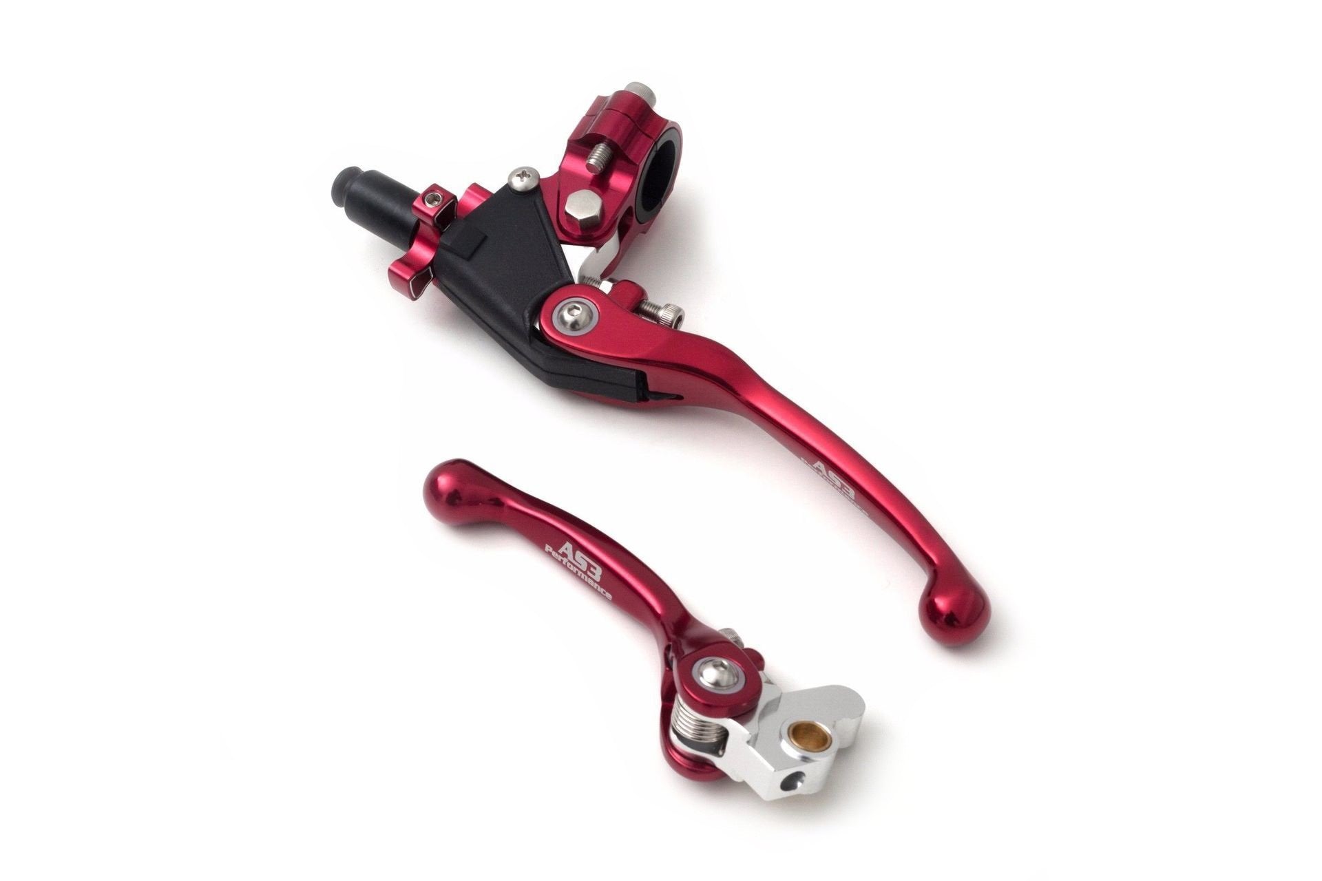 Honda Motorcycle AS3 Factory Series High - Performance Red Brake and Clutch Flexible Levers Compatible with CR 80 (1998 - 2002), CR 85 (2003 - 2007), CRF 150 (2007 - 2025), CR 125 (1992 - 2008), CR 250 (1992 - 2008), CRF 250 (2004 - 2018), CRF 450 (2002 - 2018)