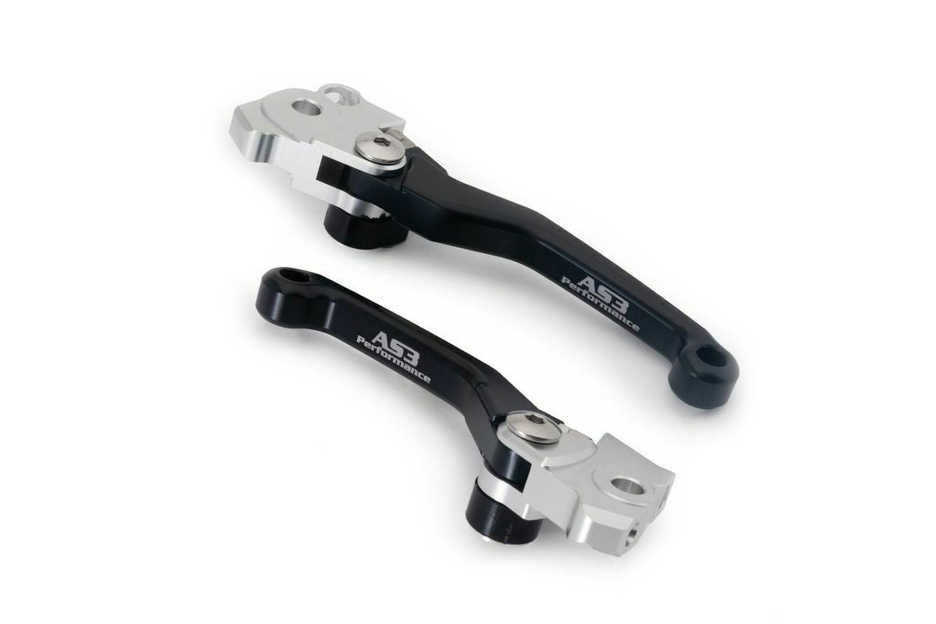 AS3 High - Performance Black Front Brake and Clutch Flexible and Adjustable Levers for Kawasaki KX 250 (2021 - 2025) and KX 450 (2019 - 2023)