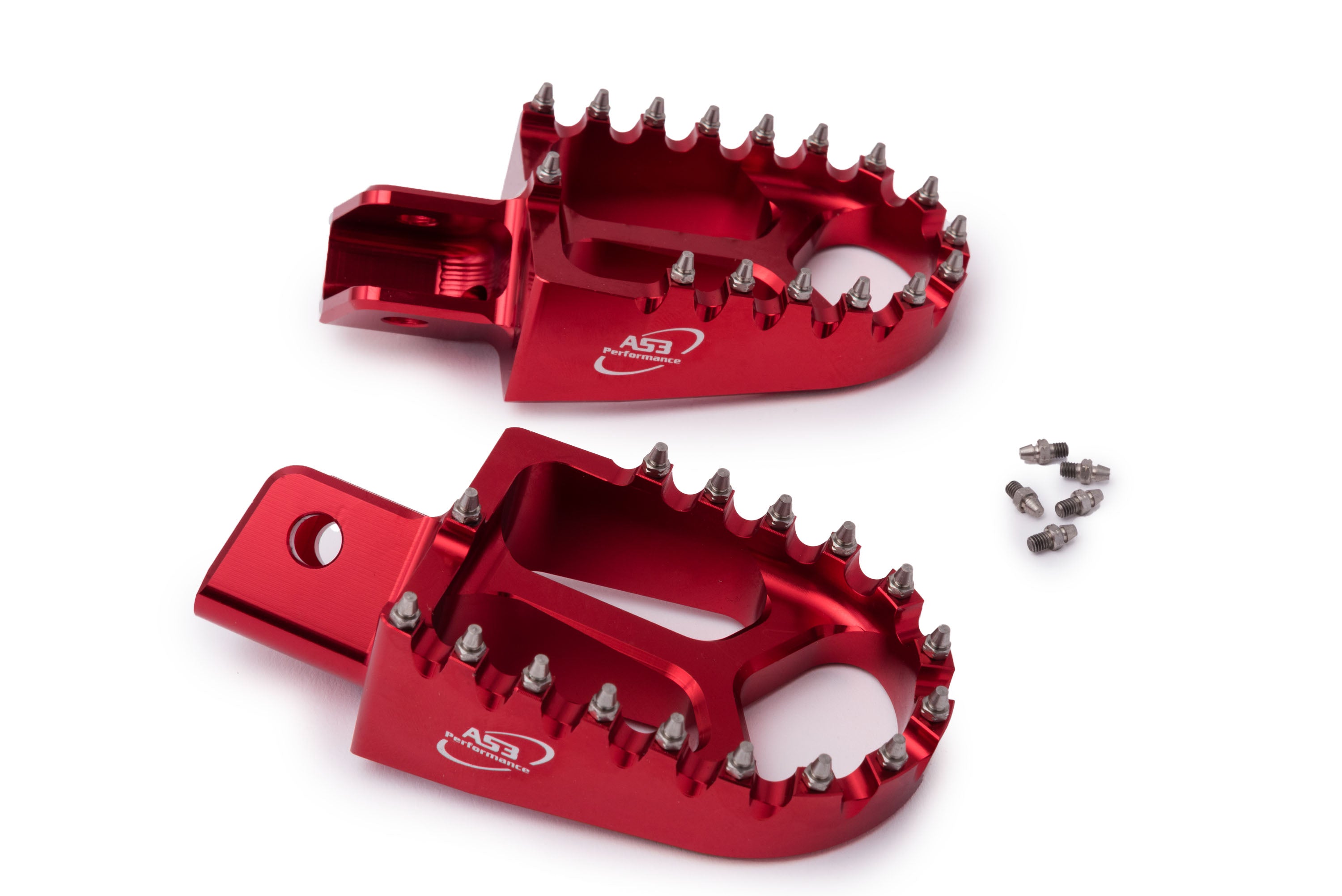 AS3 Racing Series Wide Red Foot Pegs for Cobra CX 50 JR (2014 - 2023) and CX 50 P3 (2016 - 2022)